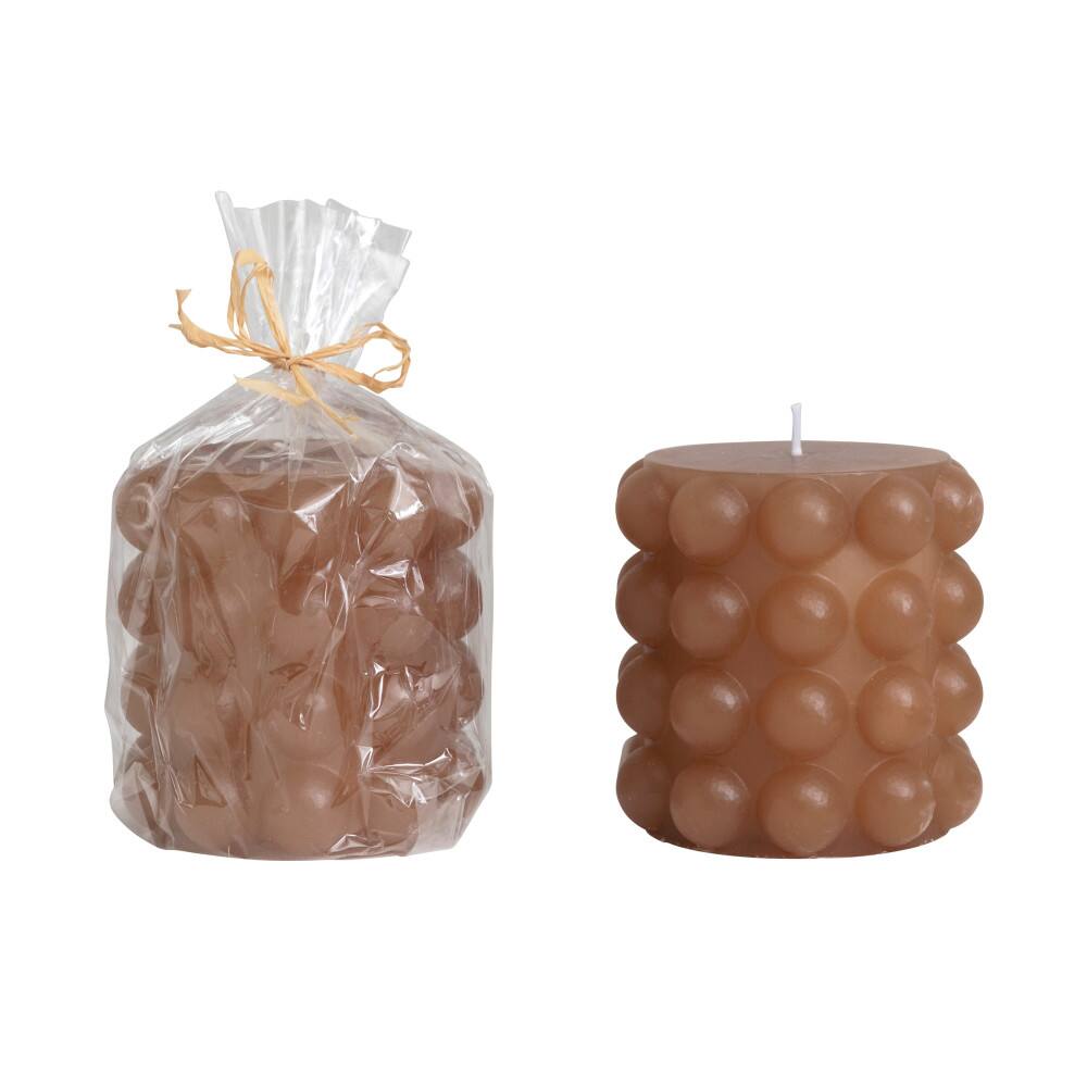 Hello Honey&#xAE; Unscented Hobnail Pillar Candle