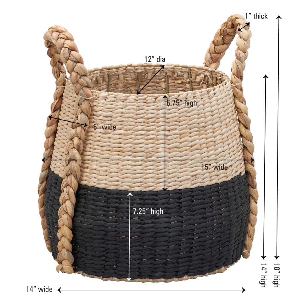 Household Essentials Cattail & Paper Terra Basket