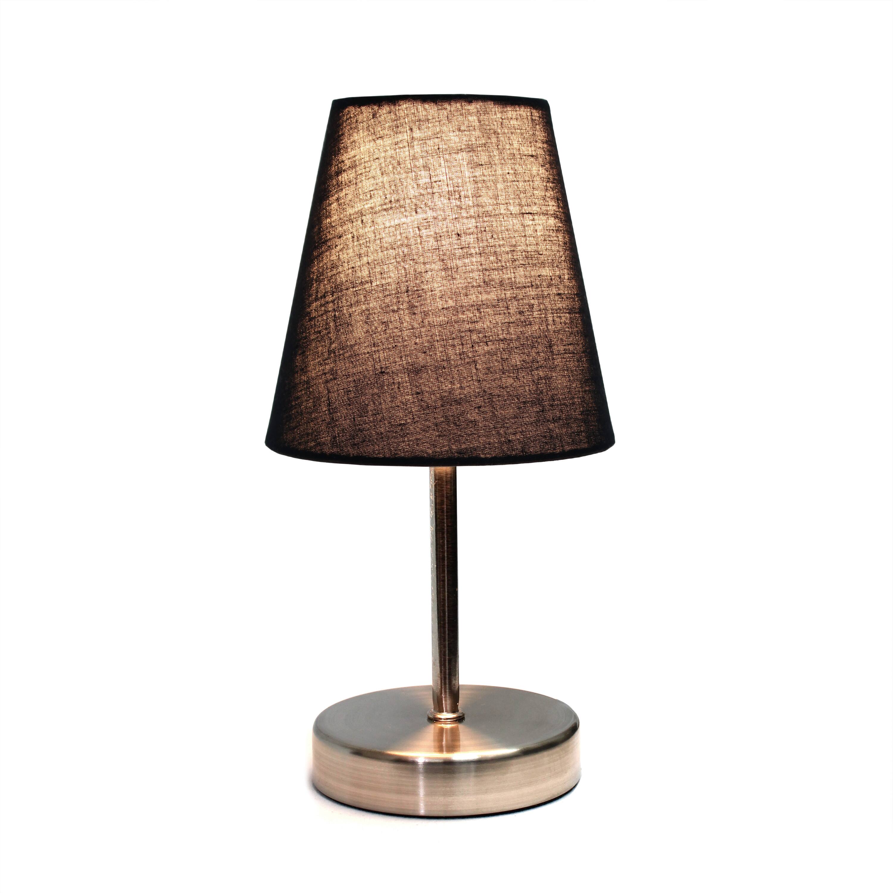 Simple Designs Sand Nickel Mini Basic Table Lamp