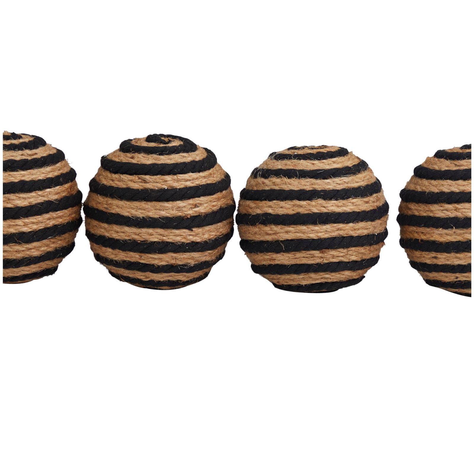 Brown Striped Handmade Jute Orbs &#x26; Vase Filler Set