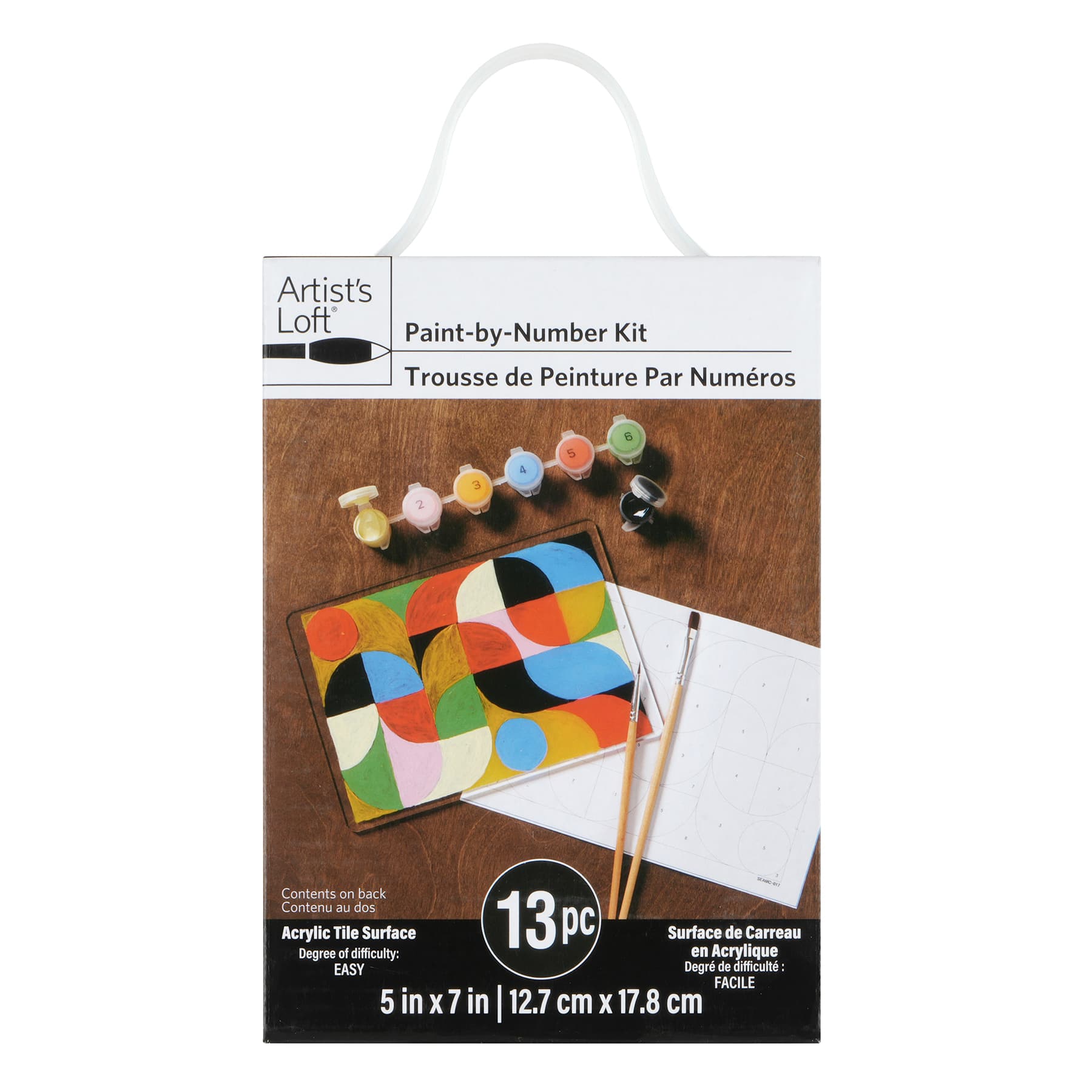 Geometric Art Acrylic Tile Paint-by-Number Kit by Artist&#x27;s Loft&#x2122;