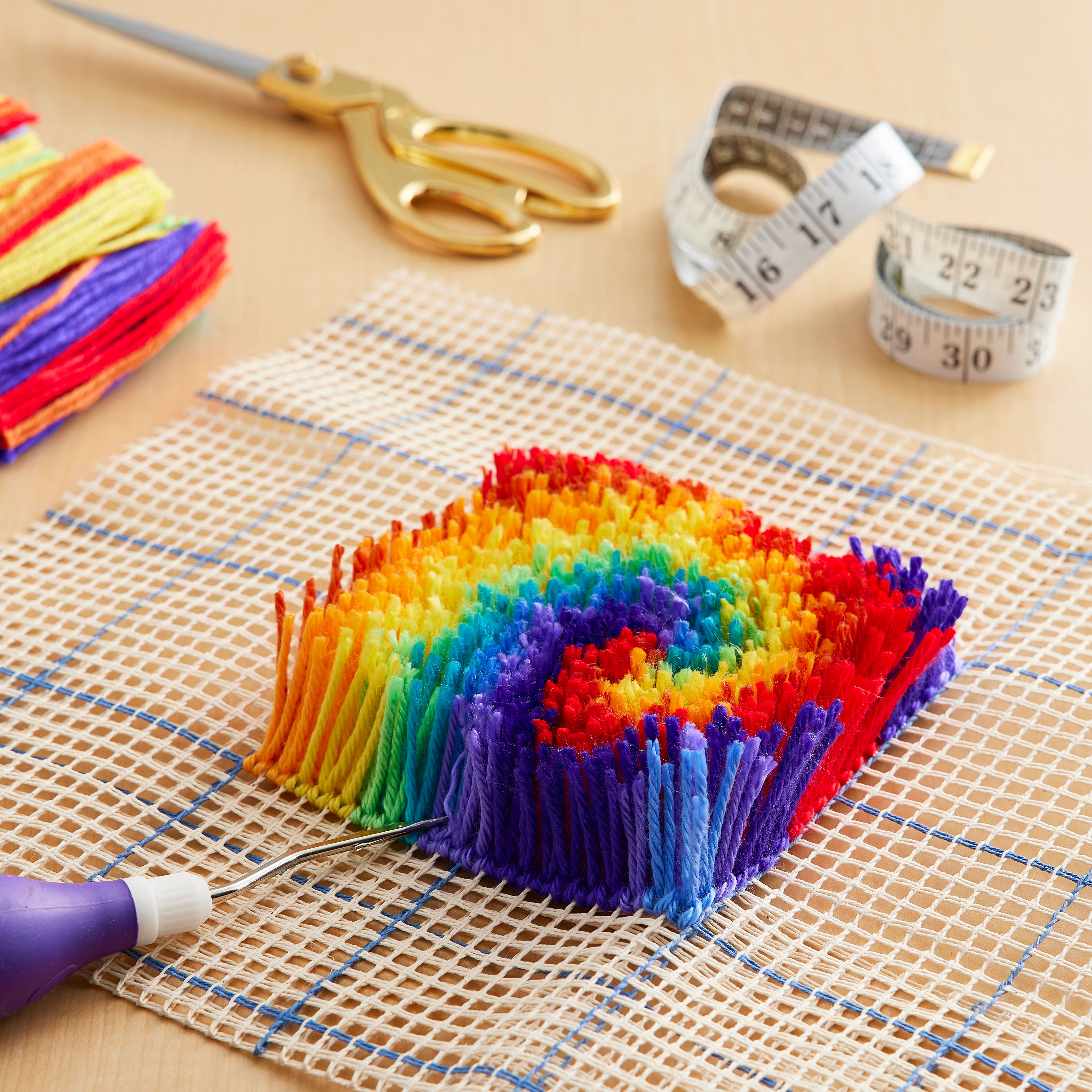 Wonderart® Shaggy Small Tie-Dye Latch Hook Kit