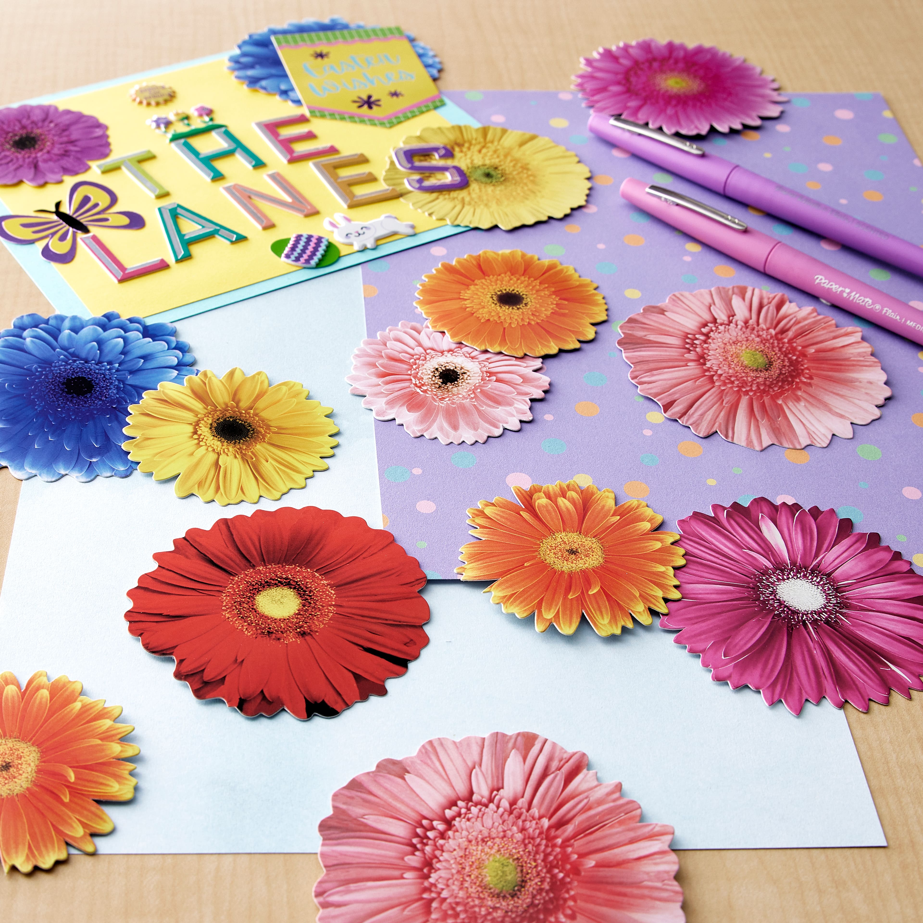 12 Pack: Gerbera Daisy Die Cut Stickers by Recollections™