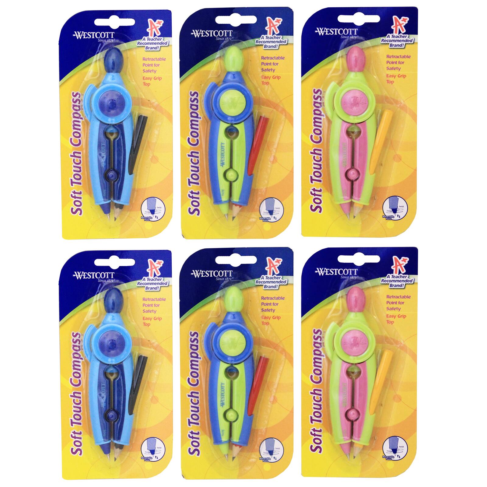 Westcott® Soft Touch School Compass, 6ct. Michaels