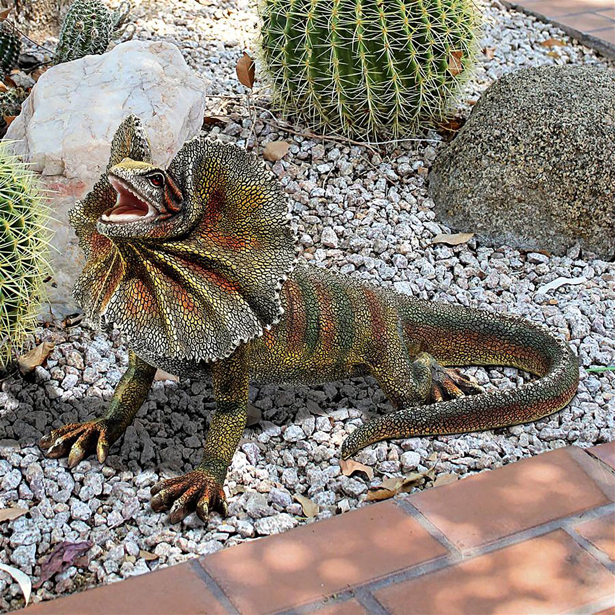 Design Toscano 13" Frilled-Neck Lizard Statue