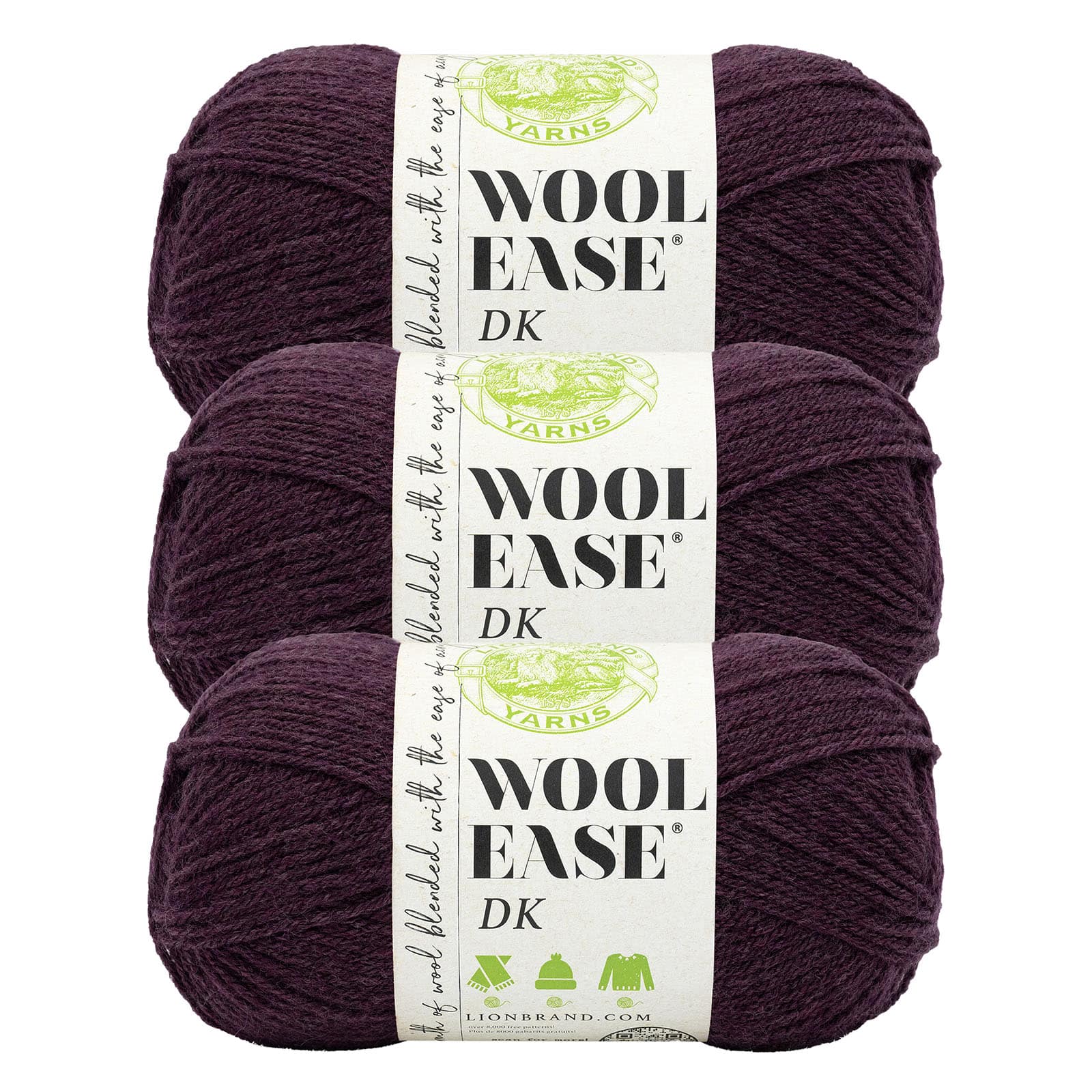 3 Pack Lion Brand&#xAE; Wool-Ease&#xAE; DK Yarn