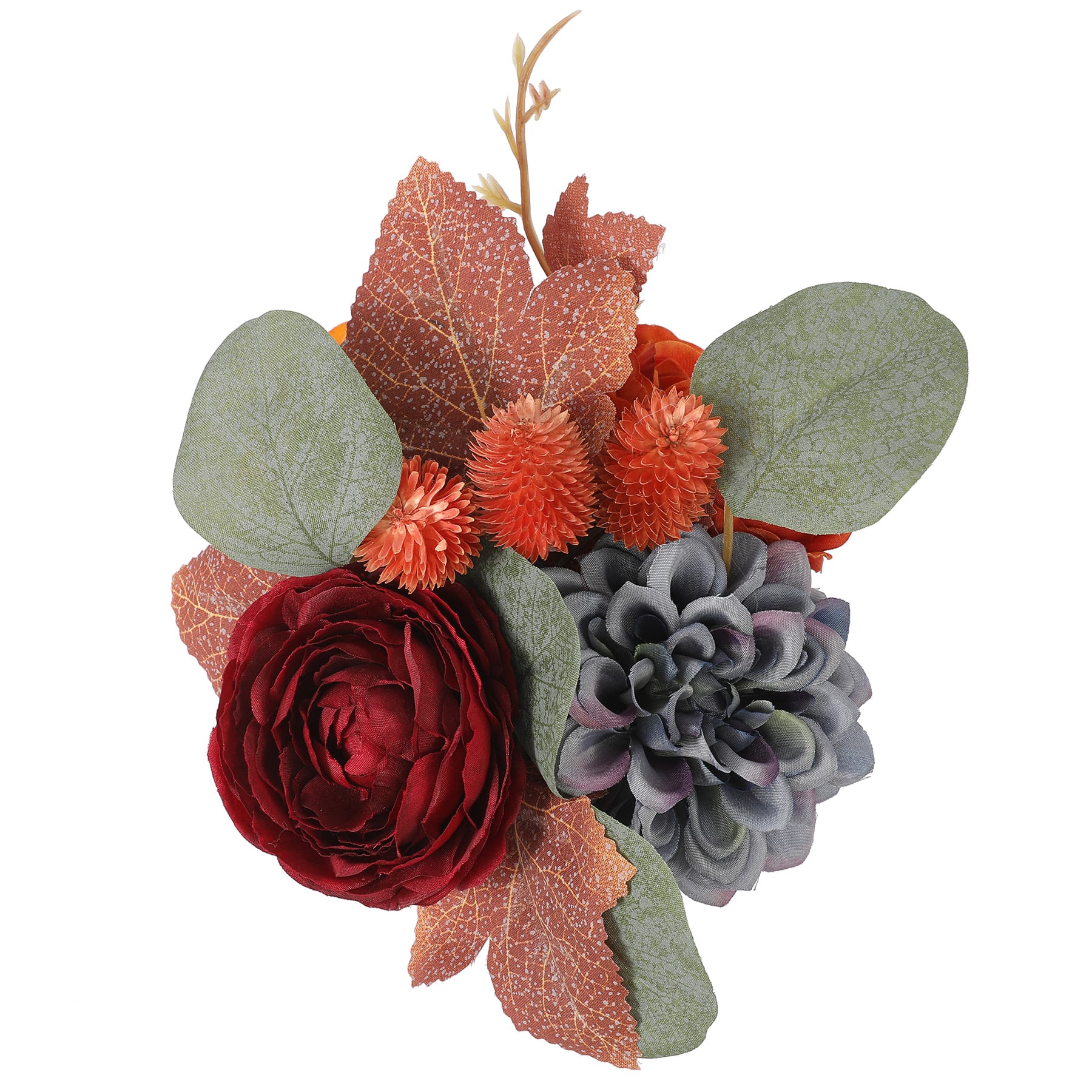 7&#x22; Red Ranunculus &#x26; Orange Thistle Mix in Ceramic Pot by Ashland&#xAE;