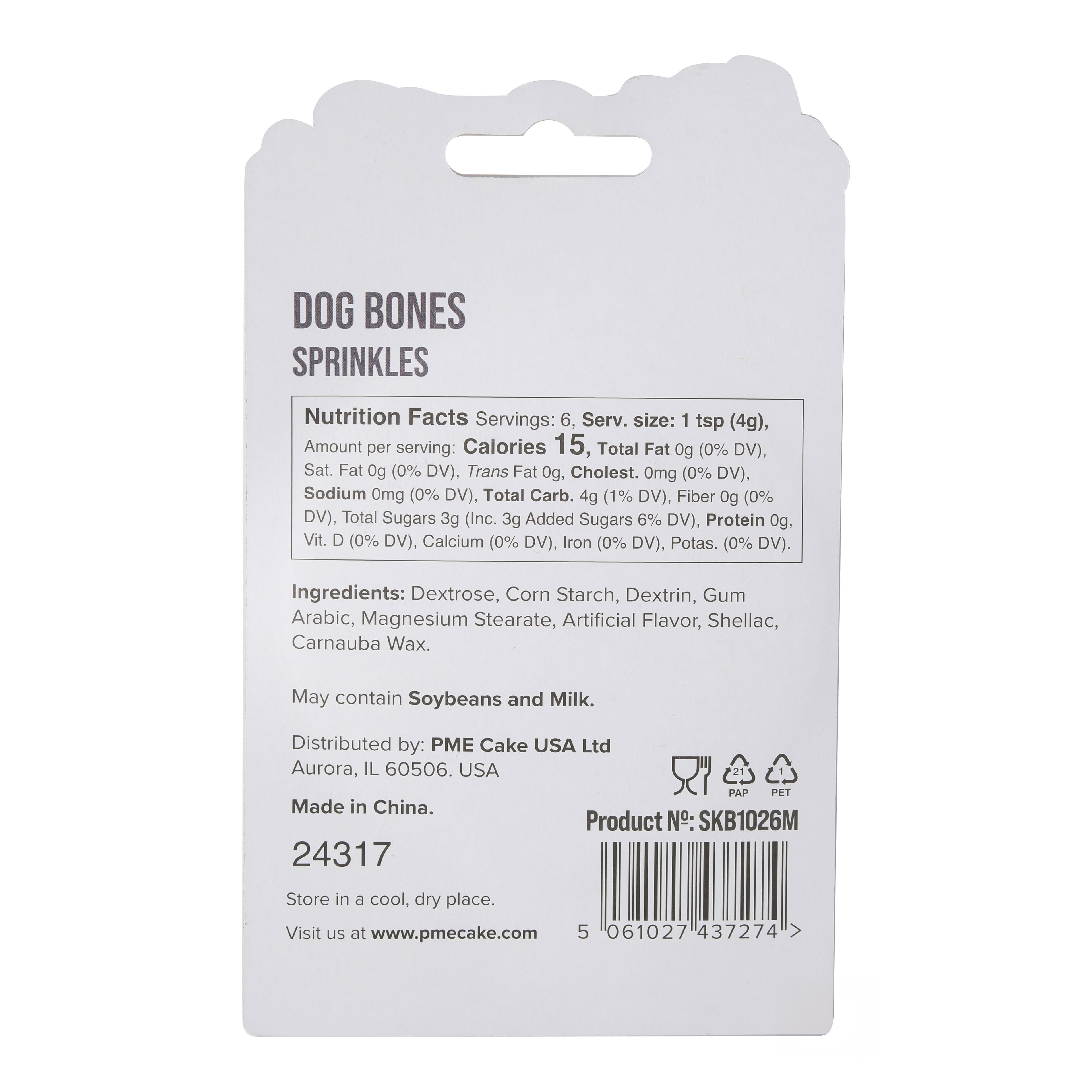 PME Cake Sweet Street® Dog Bones Sprinkles