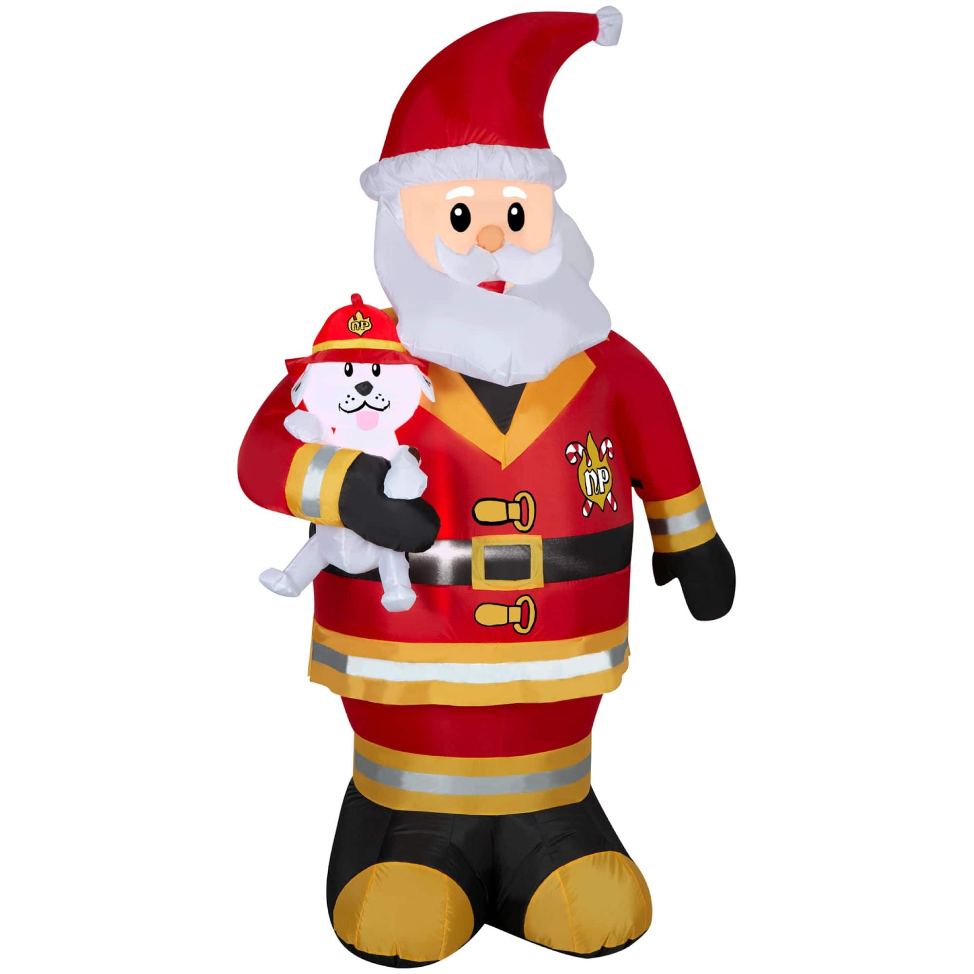7ft. Airblown® Inflatable Christmas Firefighter Santa