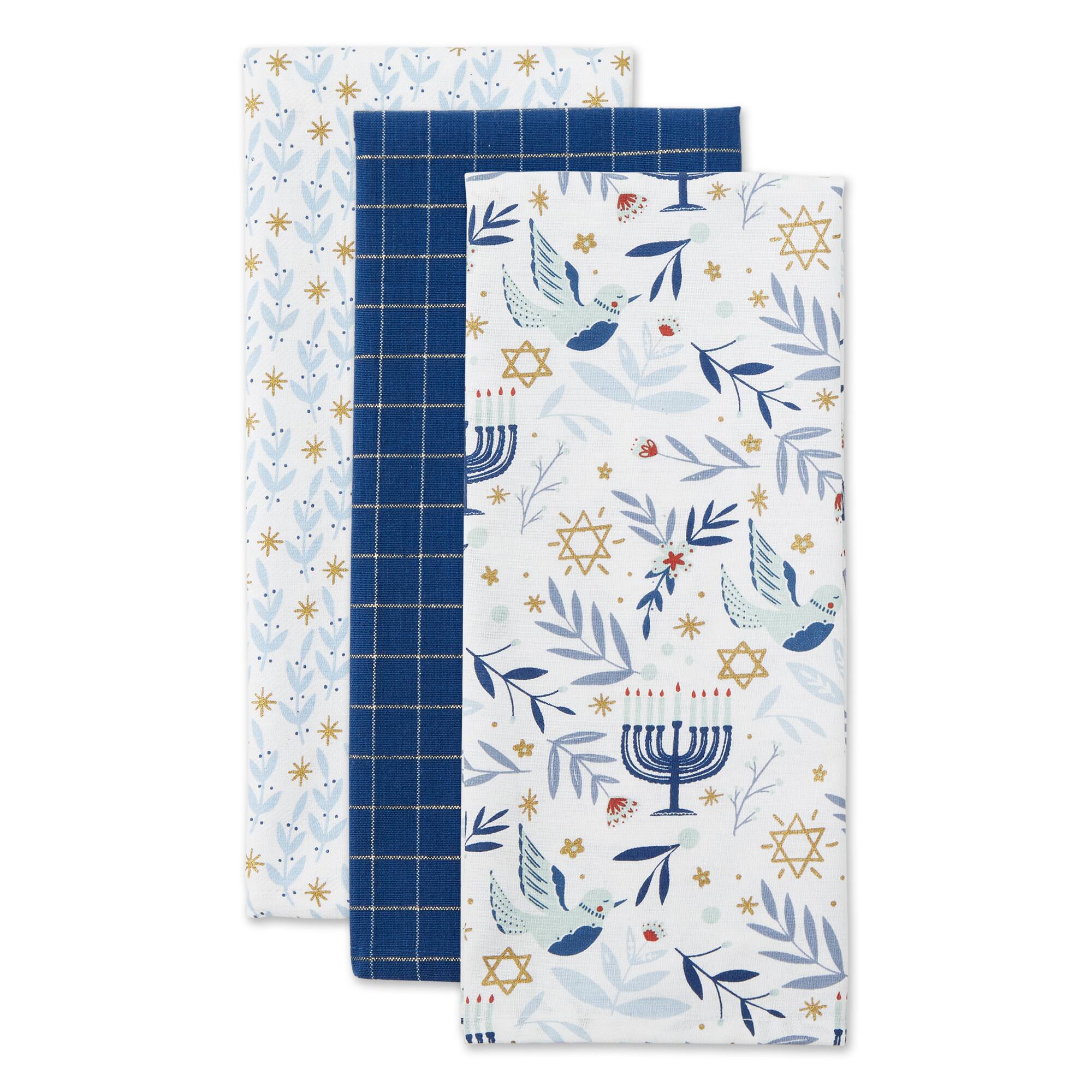 DII® Assorted Hanukkah Blessings Dishtowel Set