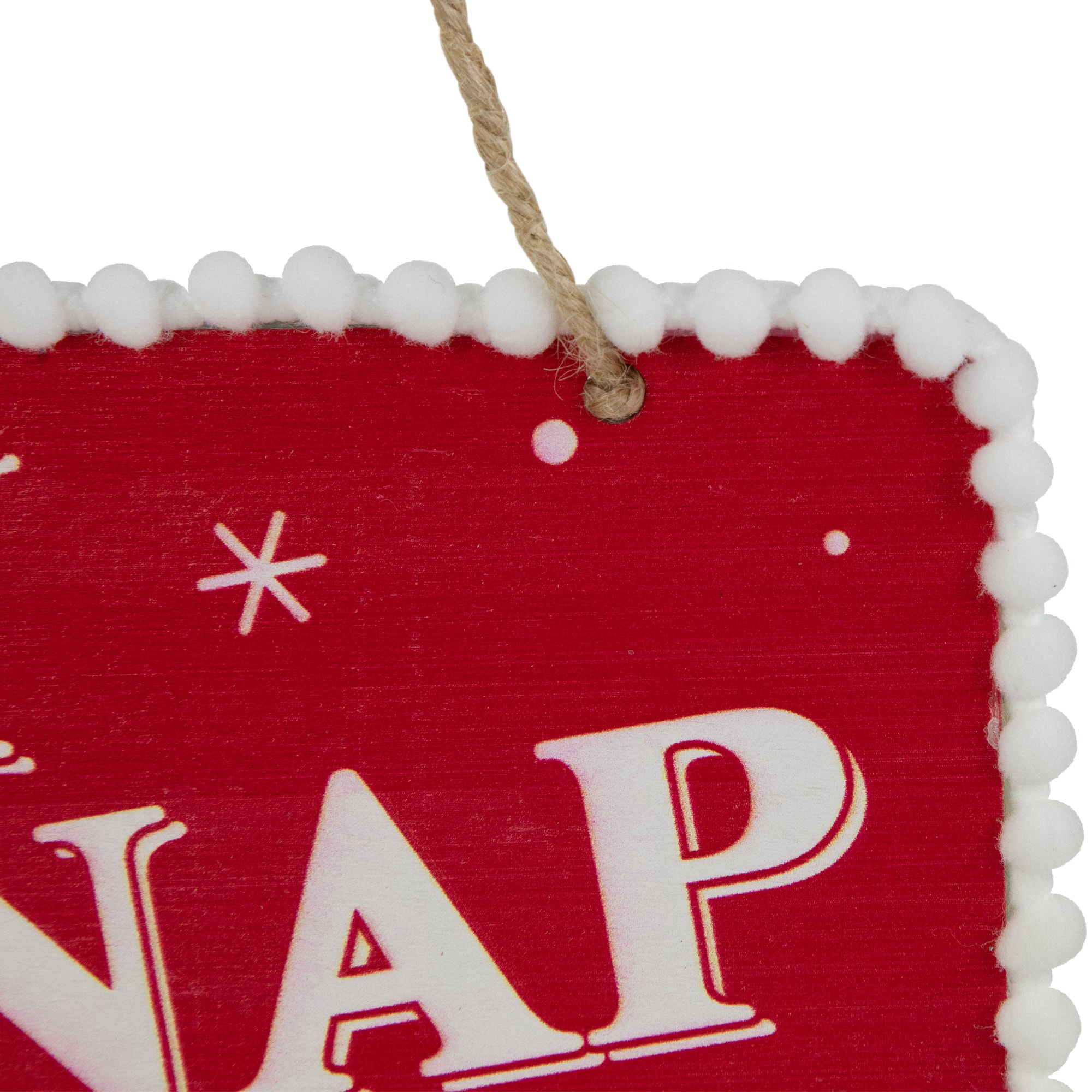 6.25" Gingerbread Man "OH SNAP" Square Christmas Ornament