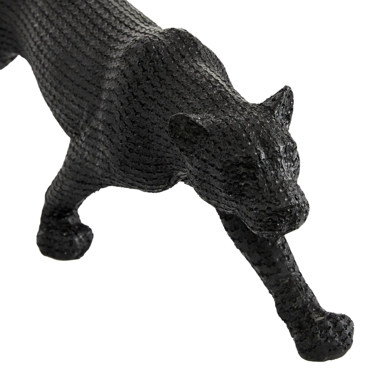 Black Contemporary Leopard Sculpture Set