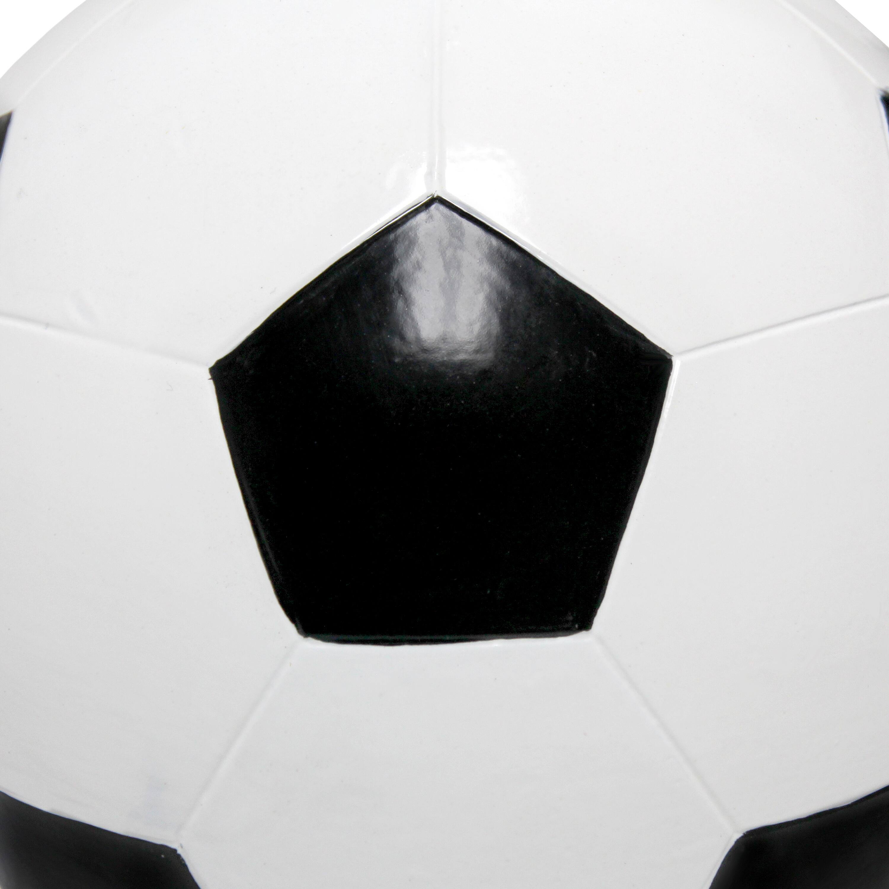 Simple Designs&#x2122; 11.5&#x22; Soccer Ball Base Table Lamp with White Shade Black Trim
