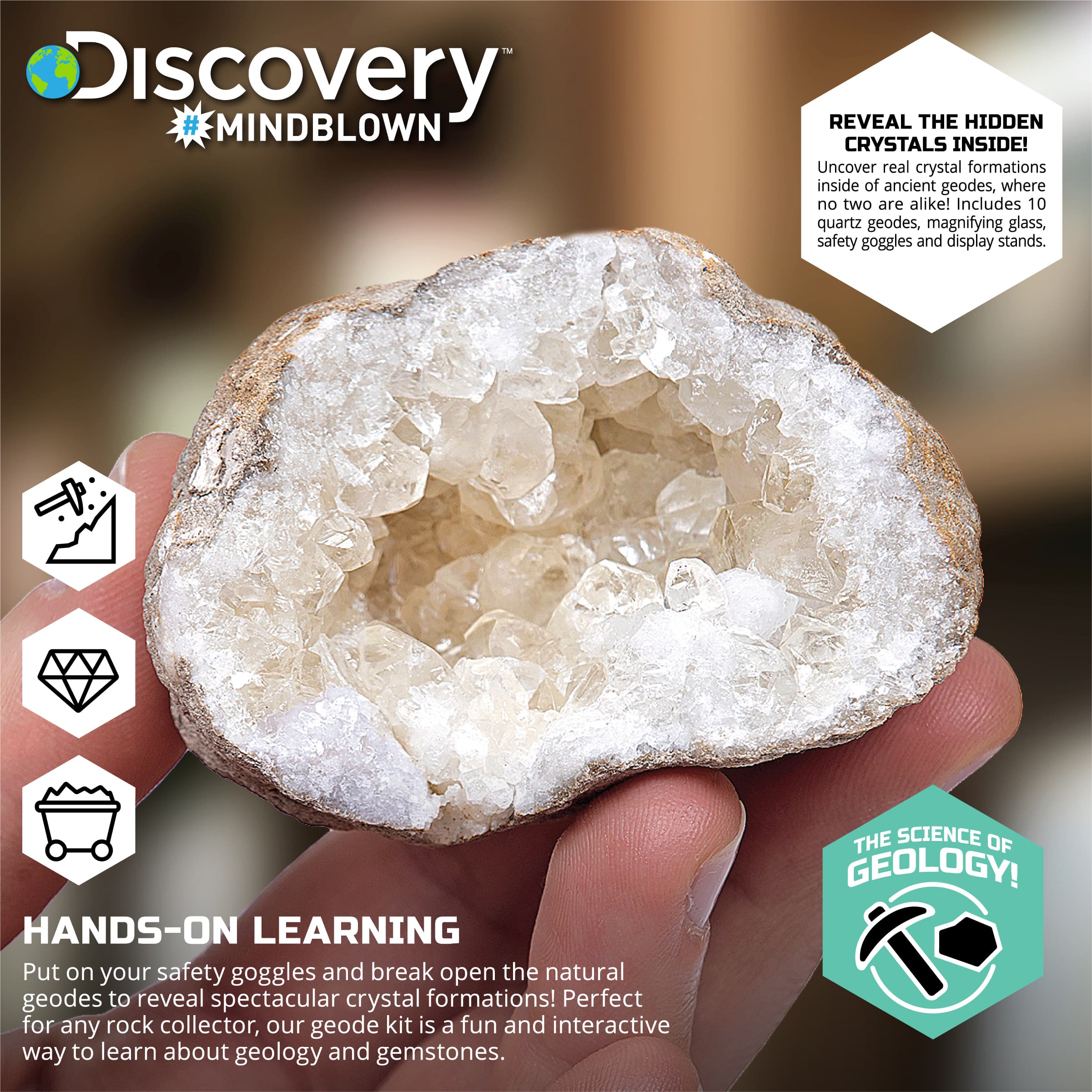Discovery&#x2122; Mystery Crystals Geode Kit