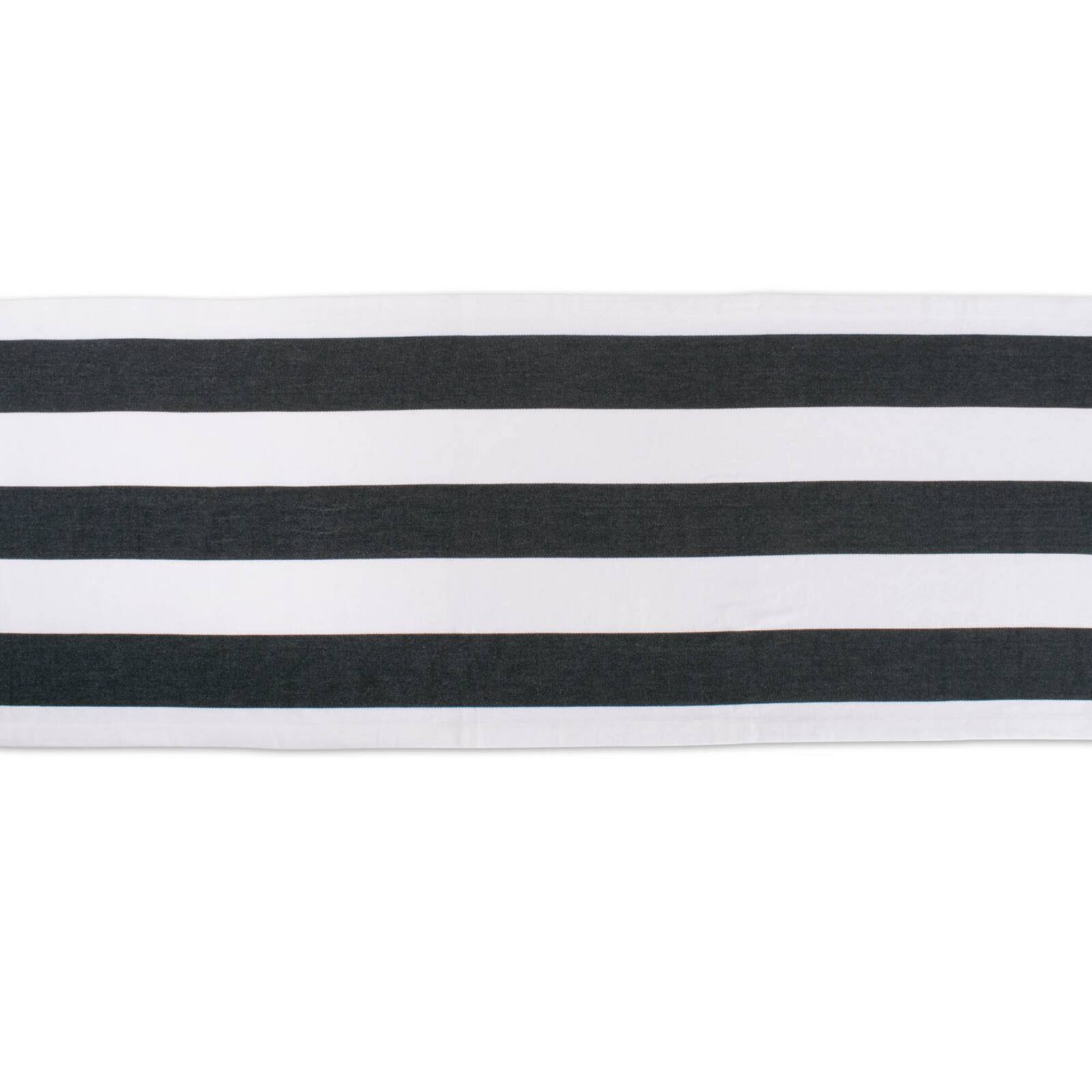 Black/White Dobby Stripe Table Runner 18" x 108"