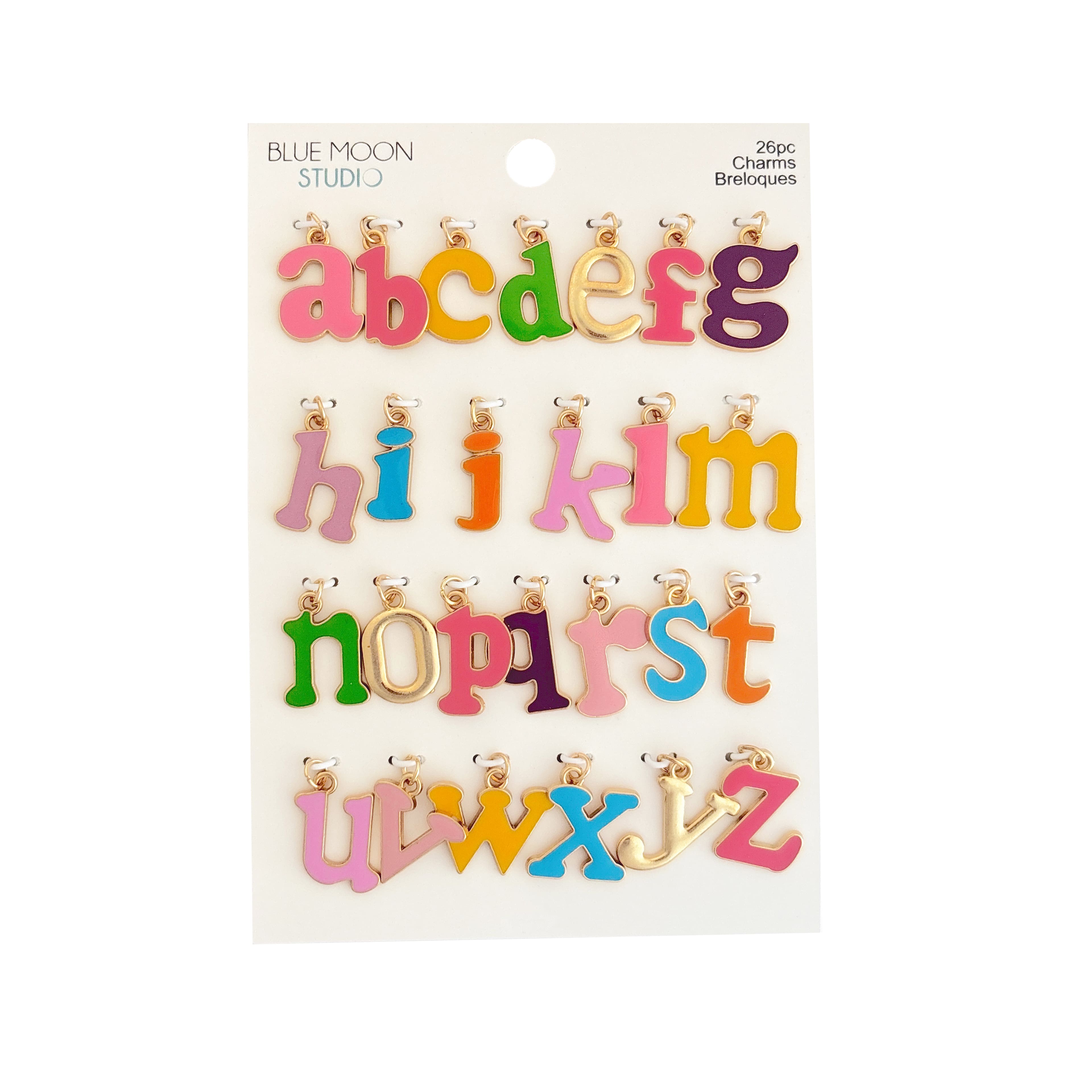 Blue Moon Studio&#x2122; Multicolor Alphabet Charm Set