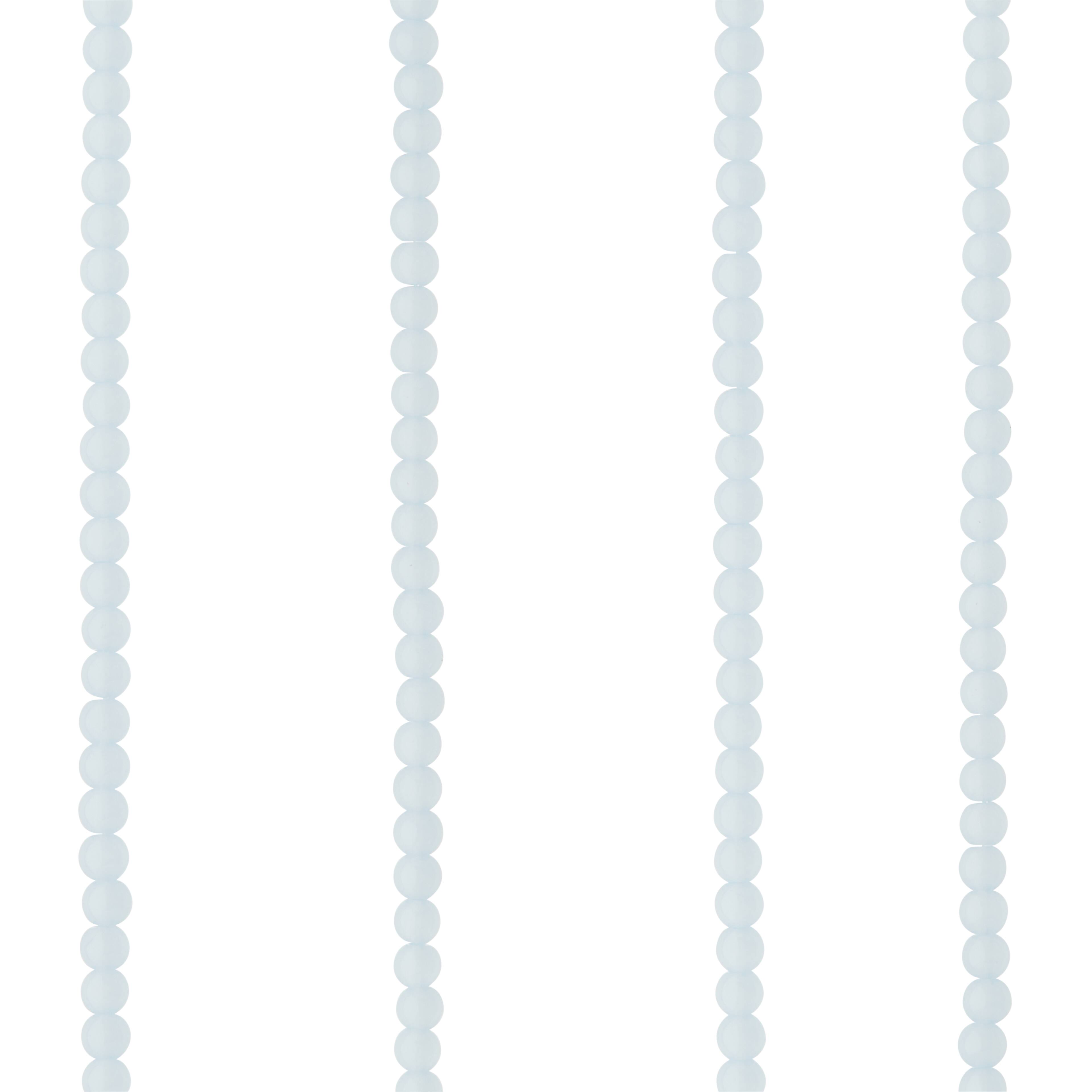 12 Pack: Light Sapphire Round Glass Beads, 4mm by Bead Landing™