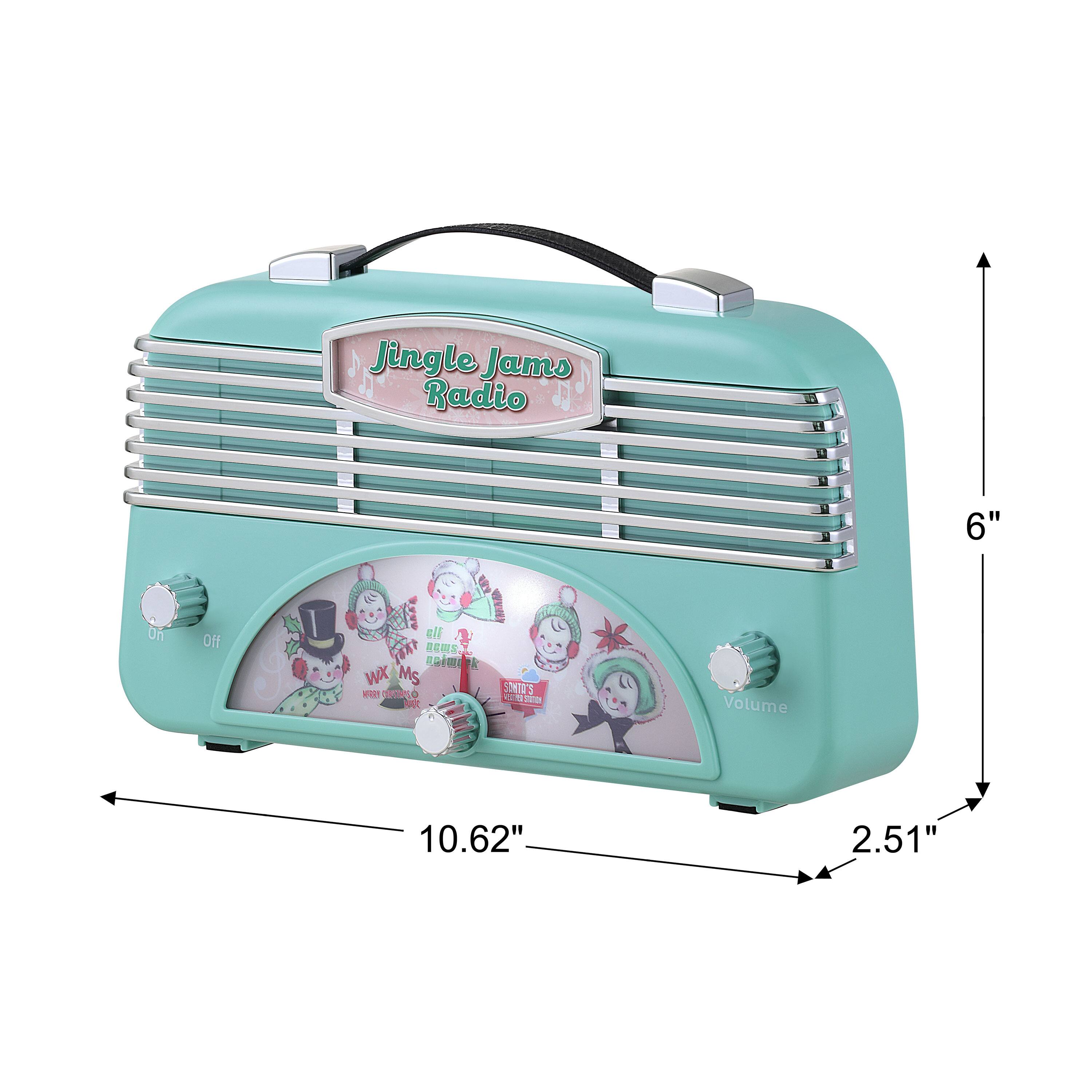 6" Teal Retro Jingle Jams Radio