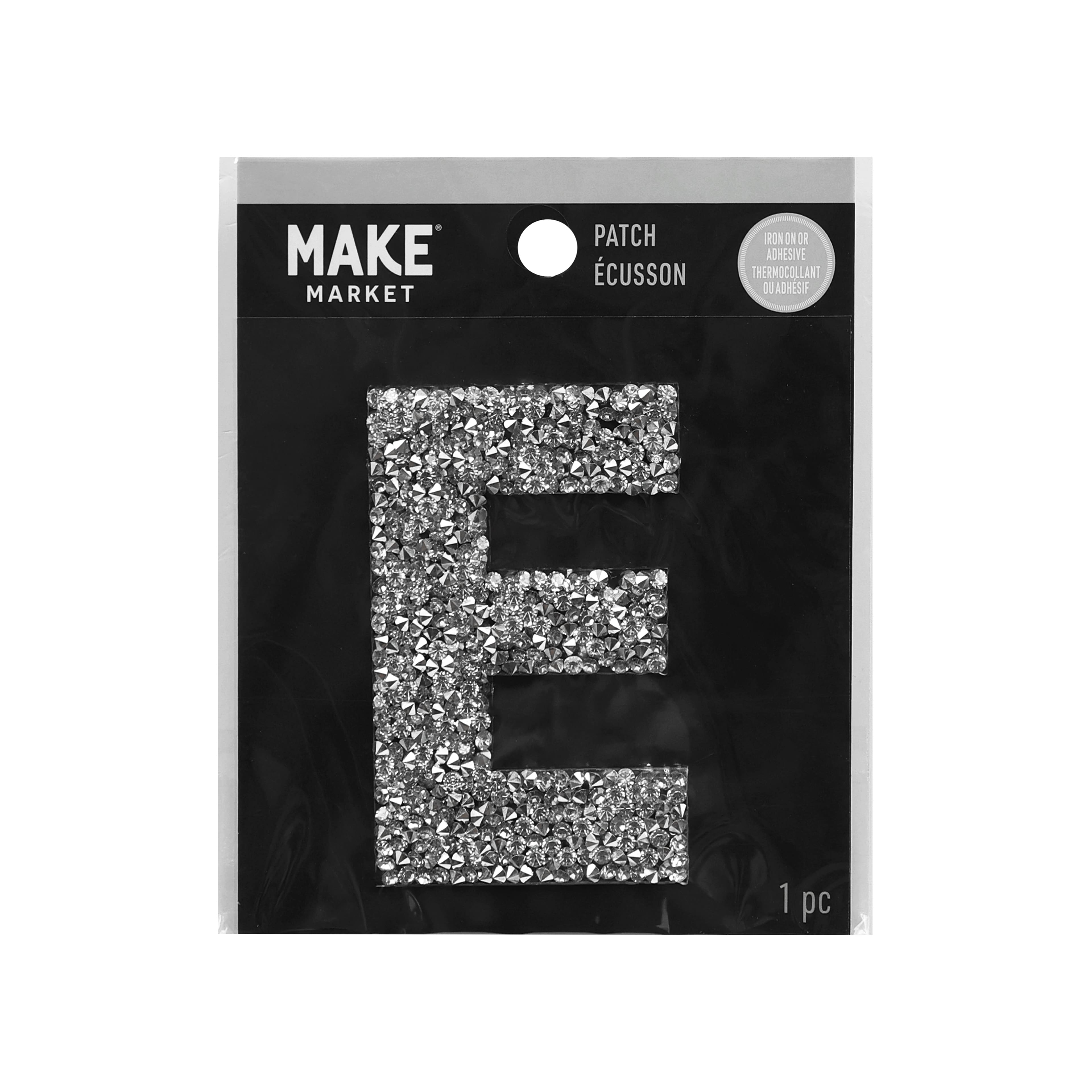 &#xC9;cusson de lettre thermocollant de 7,62&#xA0;cm avec cristaux de Make Market