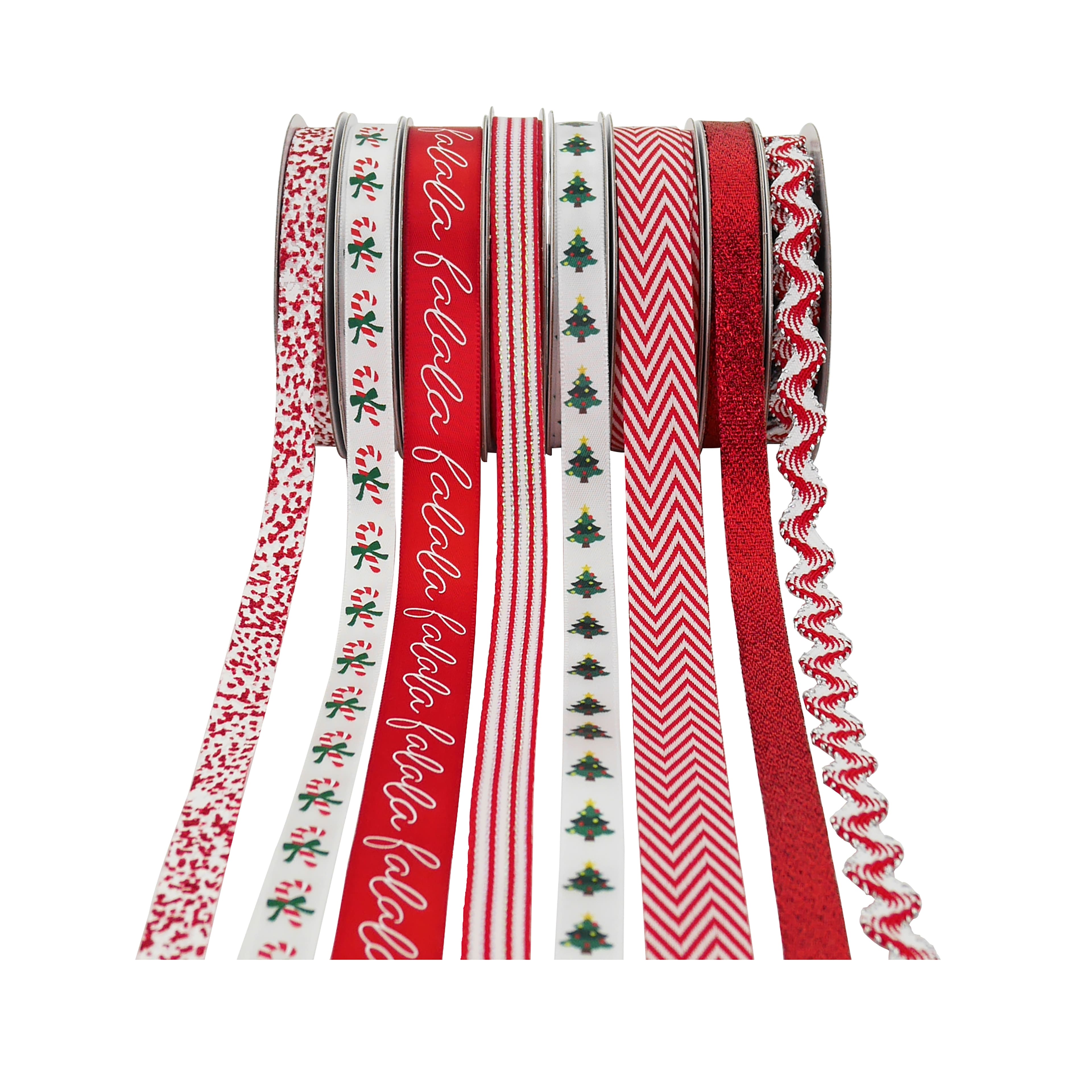 Red &#x26; White Christmas Value Pack Ribbon by Celebrate It&#xAE;