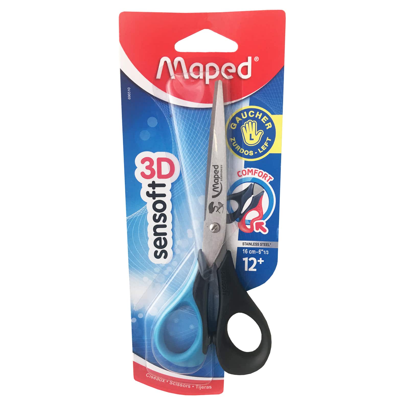 Maped&#xAE; 6&#x22; Sensoft Lefty Scissors with Flexible Handles, 6ct.