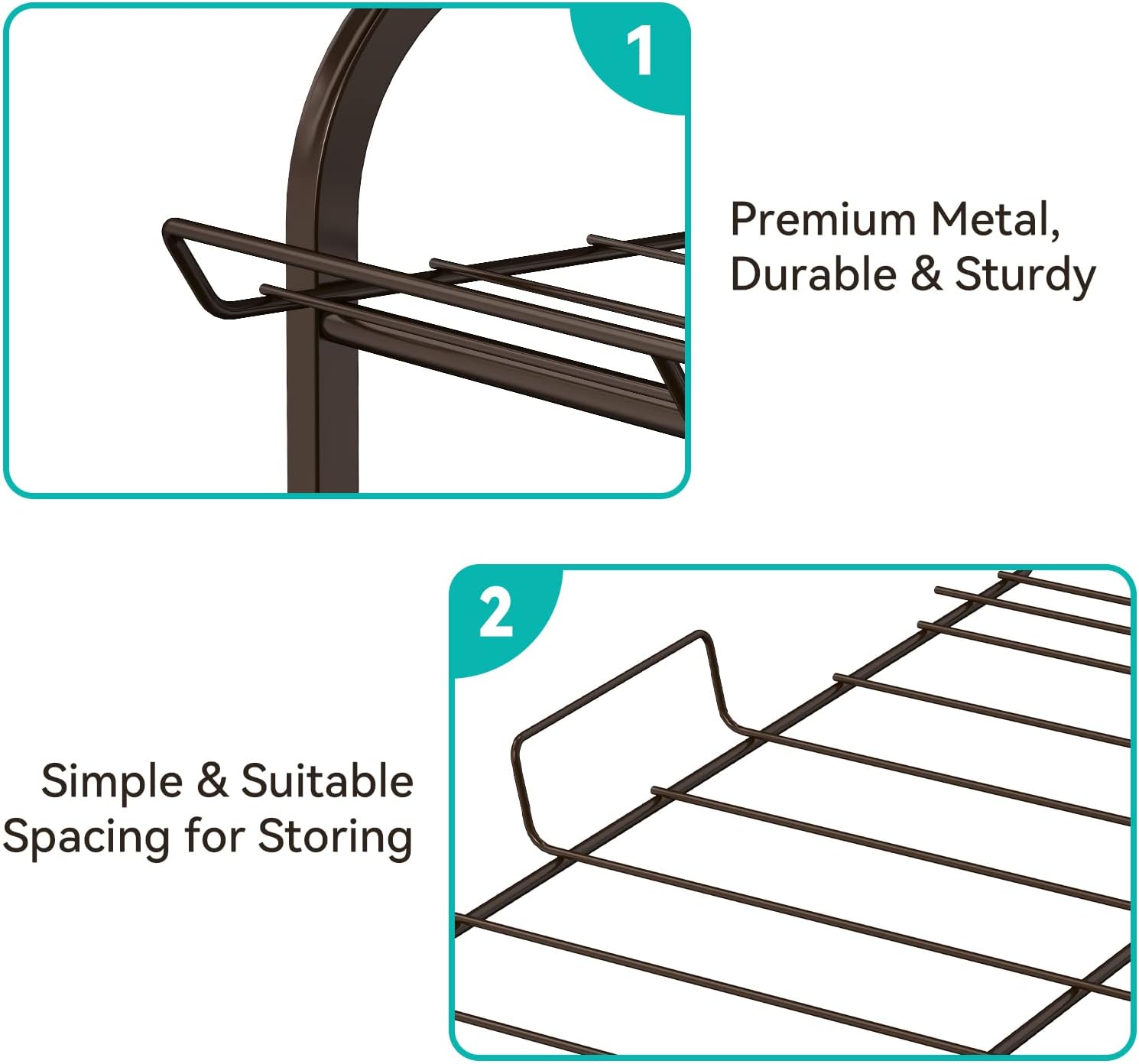 NEX™ 31" Bronze Freestanding 5-Tier Water Bottle Organizer