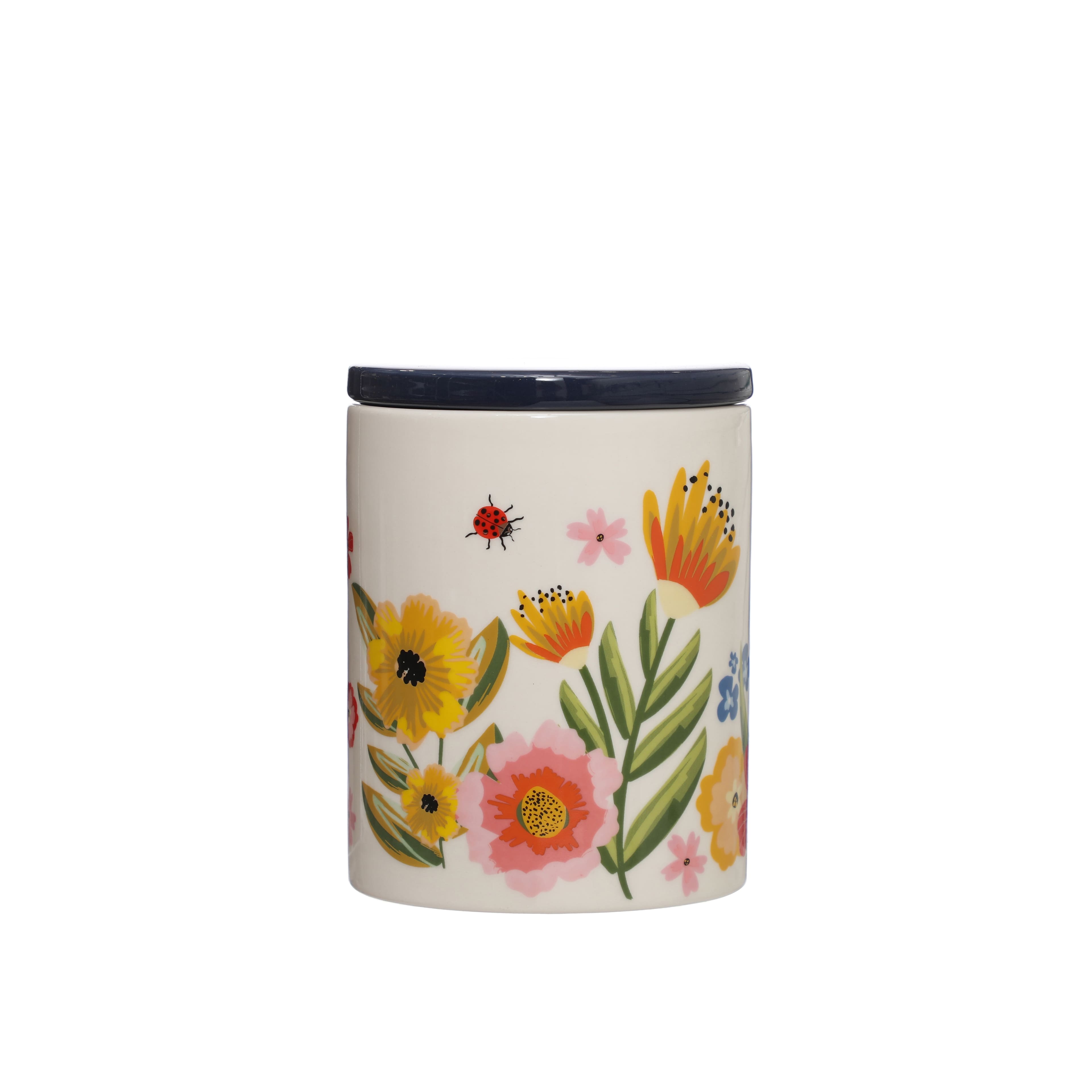 6.5&#x22; Floral Ceramic Container with Lid by Ashland&#xAE;