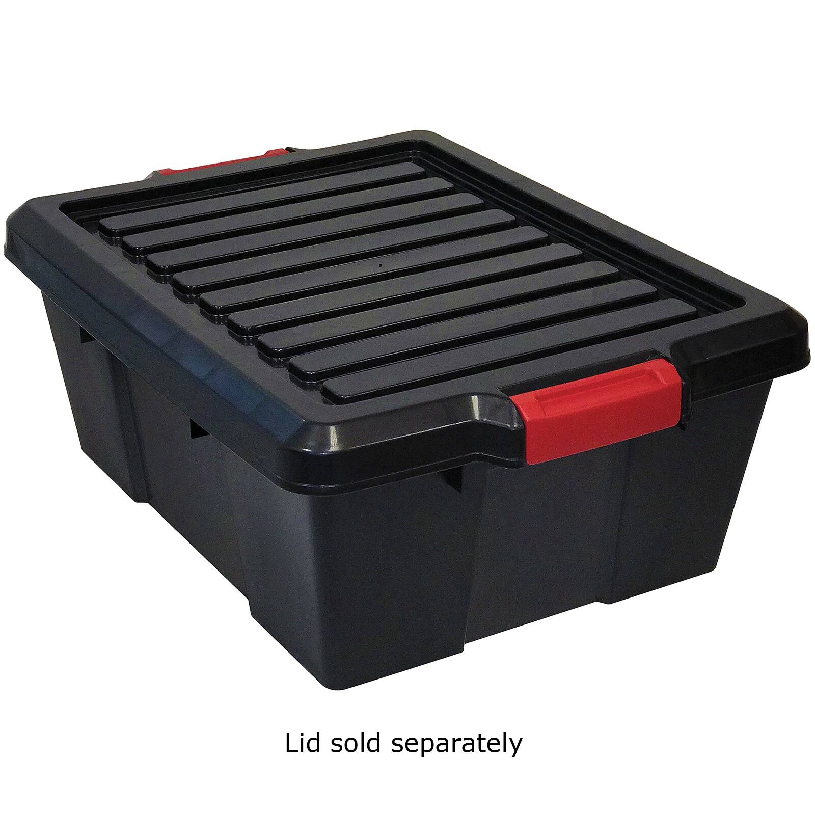 Quantum Storage Systems® 21" x 15.875" x 7.75" Black Latch Container