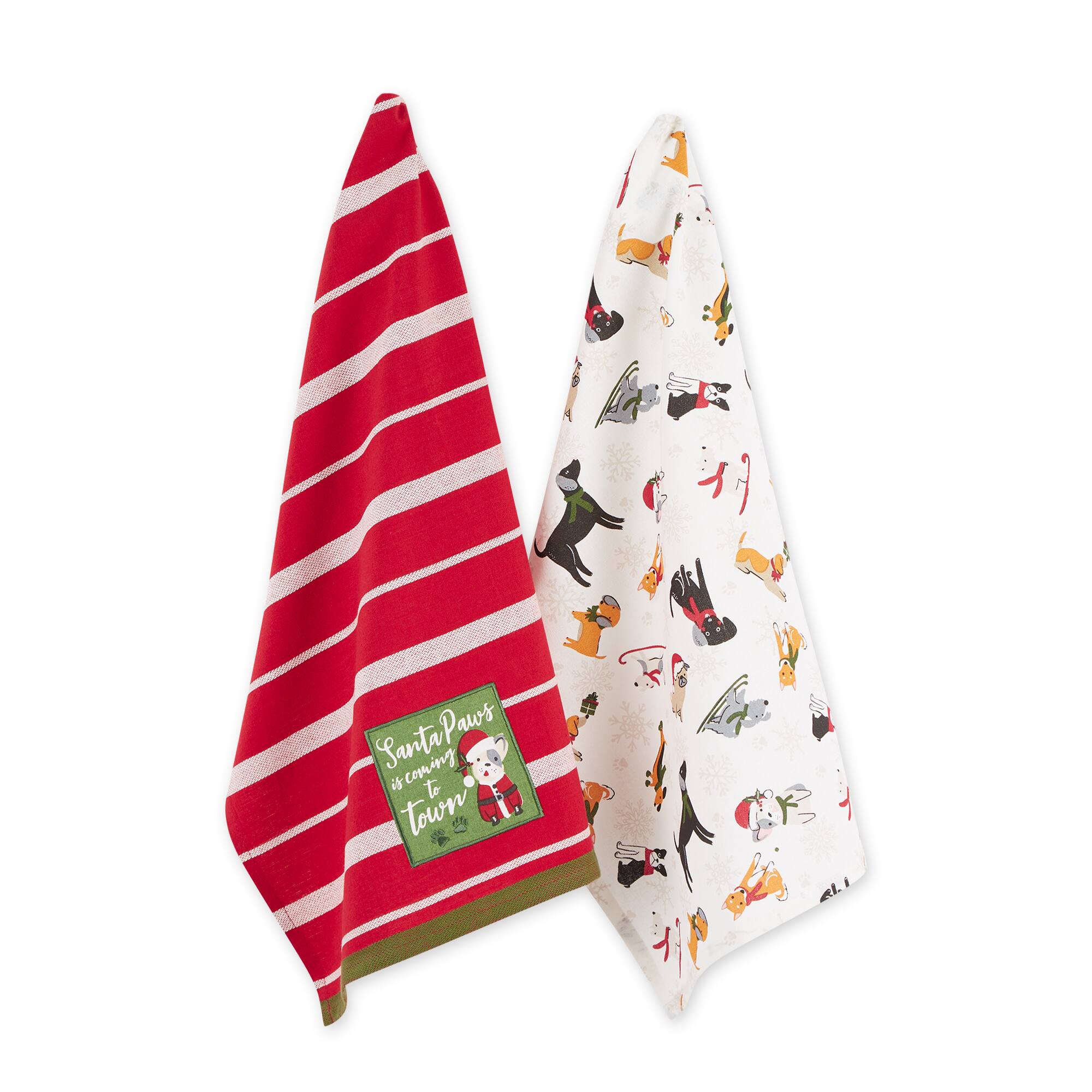DII® Santa Paws Dishtowel Set