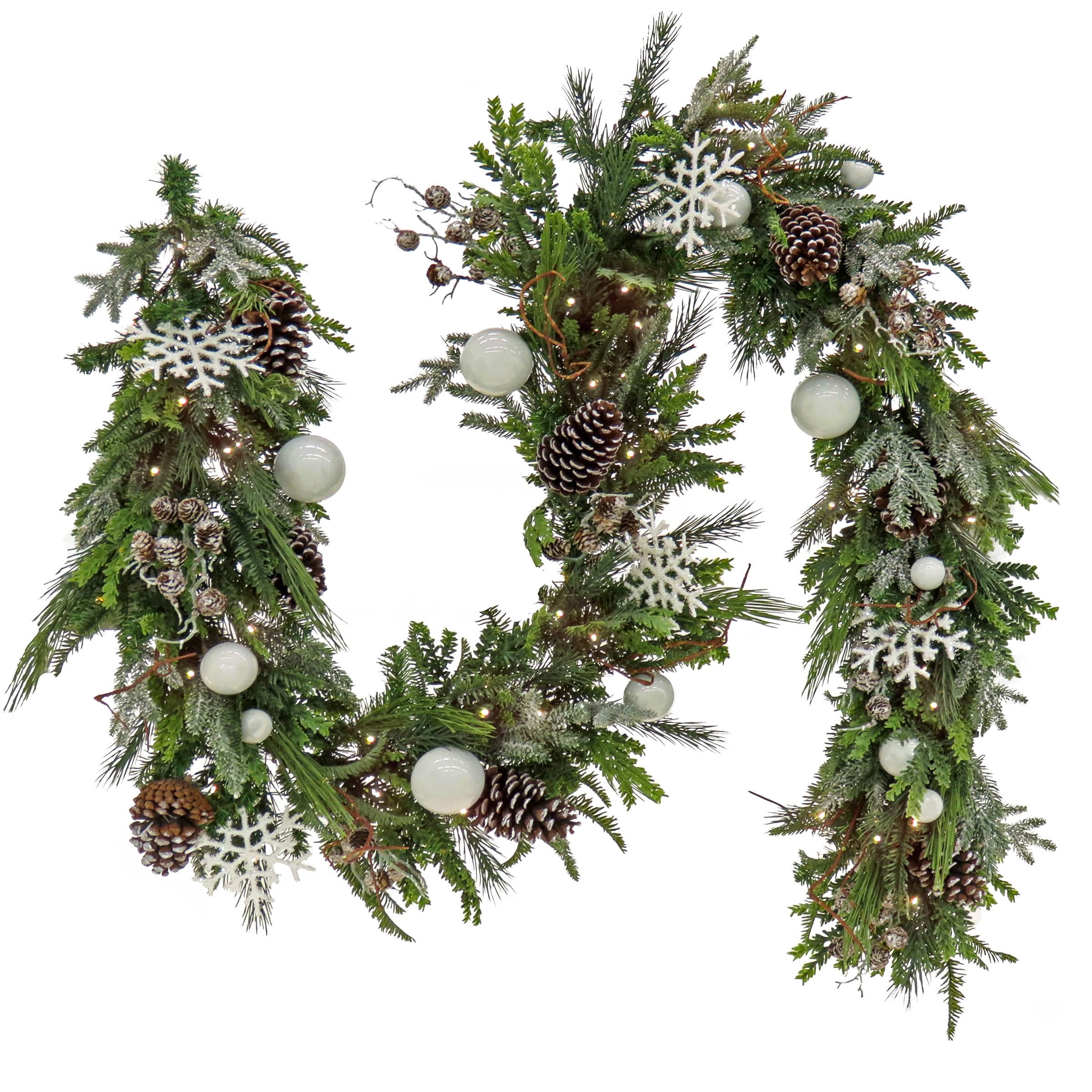 9ft. Pre-Lit Alpine Collection Decorated Garland