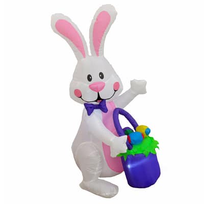 4ft. Inflatable Waving Easter Bunny | Michaels