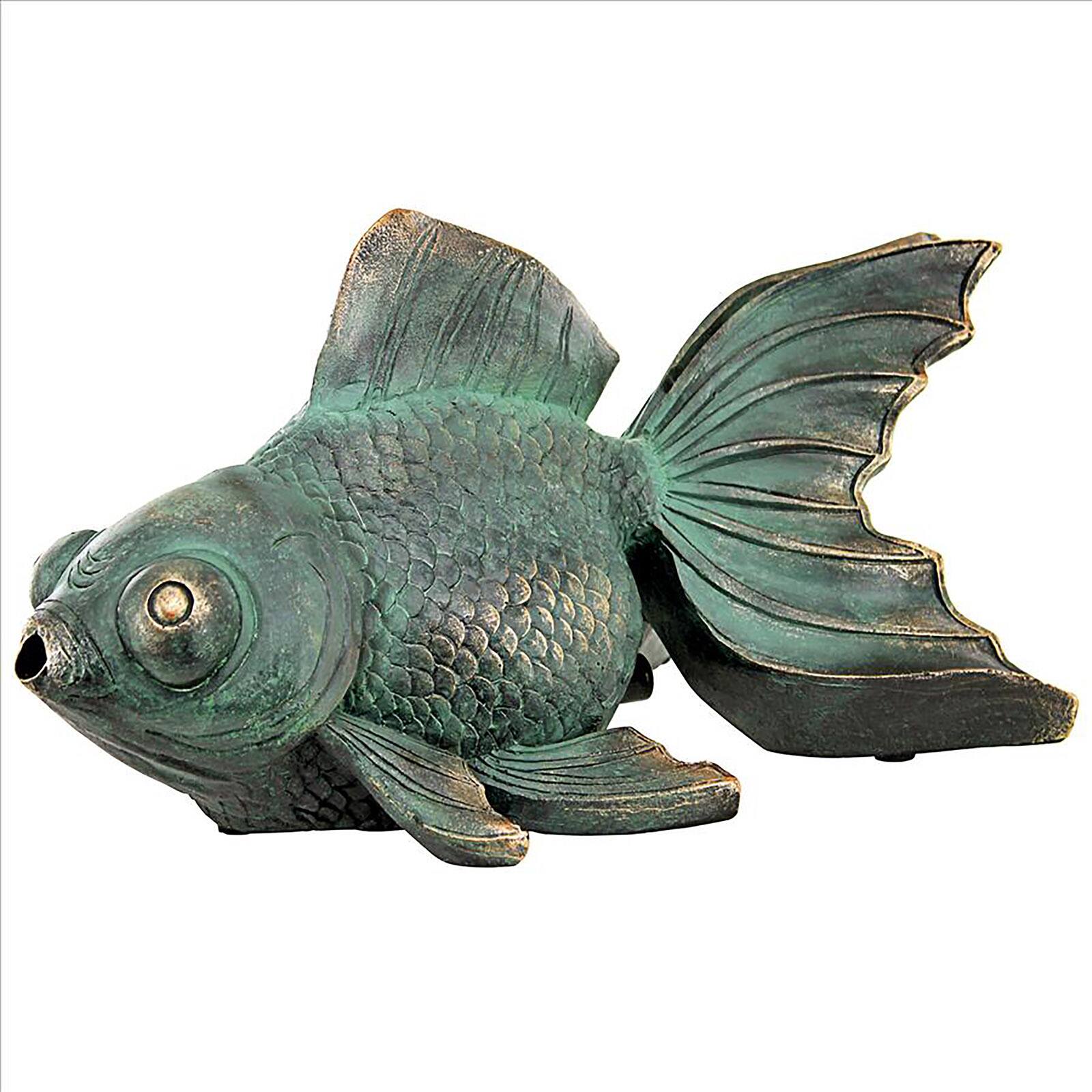 Design Toscano Butterfly Asian Koi Piped Spitter Statue