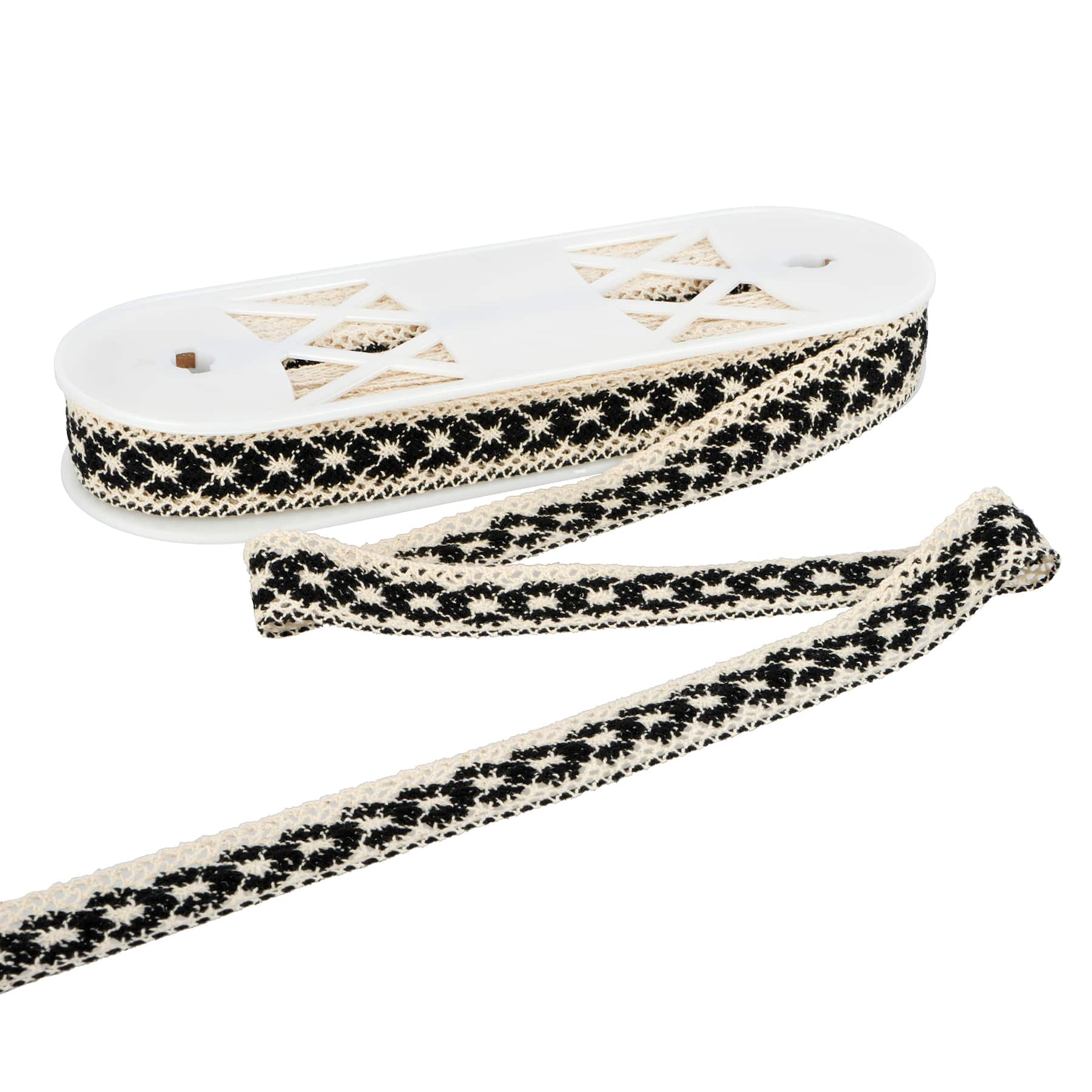 1.1&#x22; Black &#x26; White Crochet Trim by Celebrate It&#xAE;