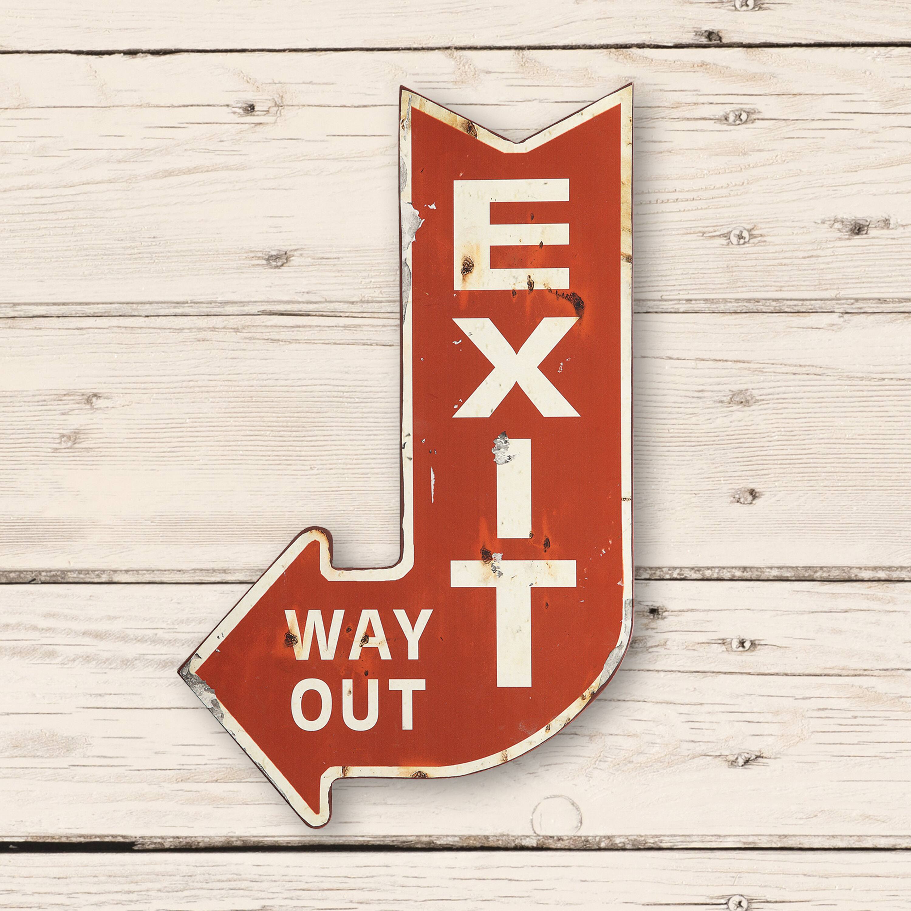Hello Honey&#xAE; Metal &#x27;Exit&#x27; Sign