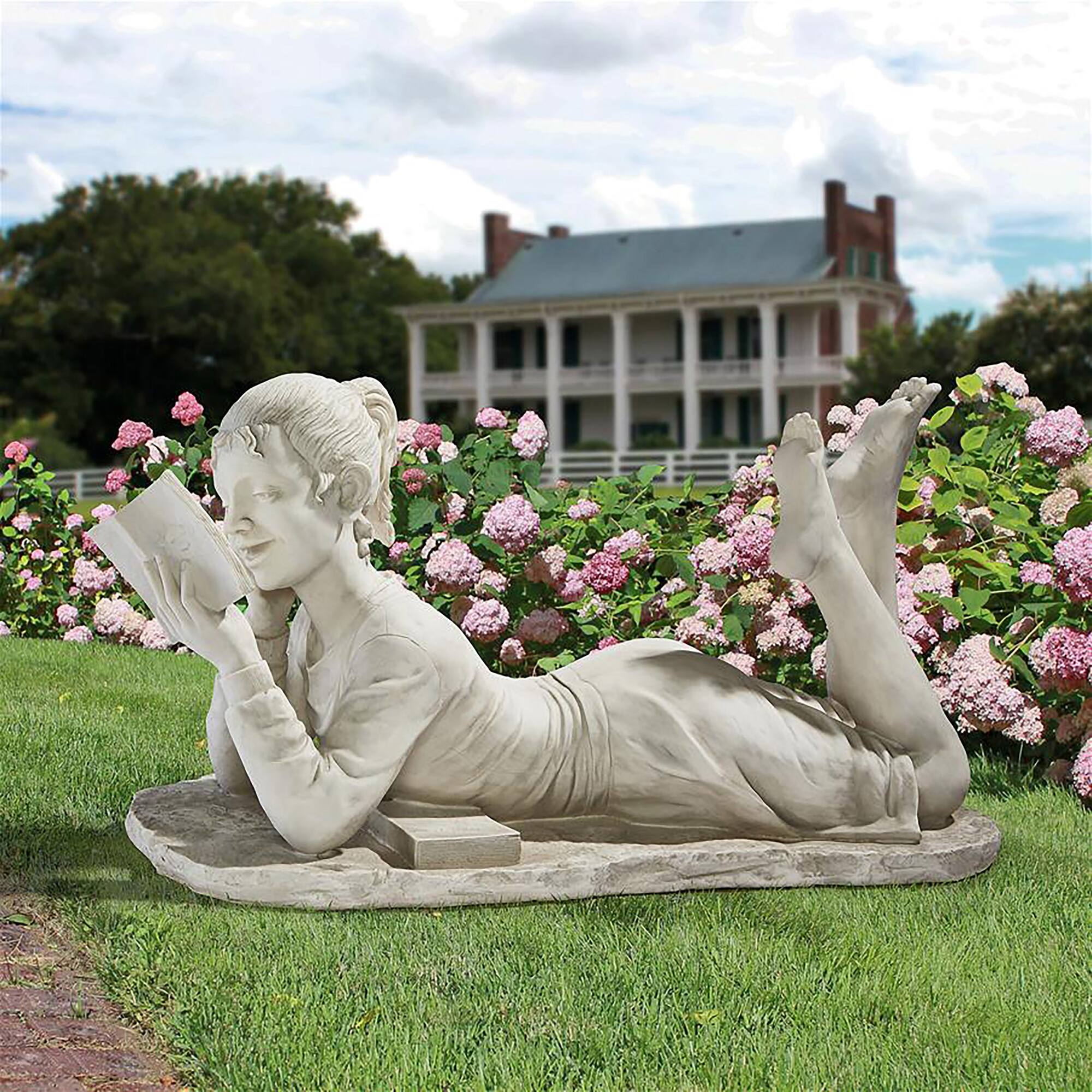 Design Toscano 17.5&#x22; Tall Glenda the Reading Girl Garden Statue