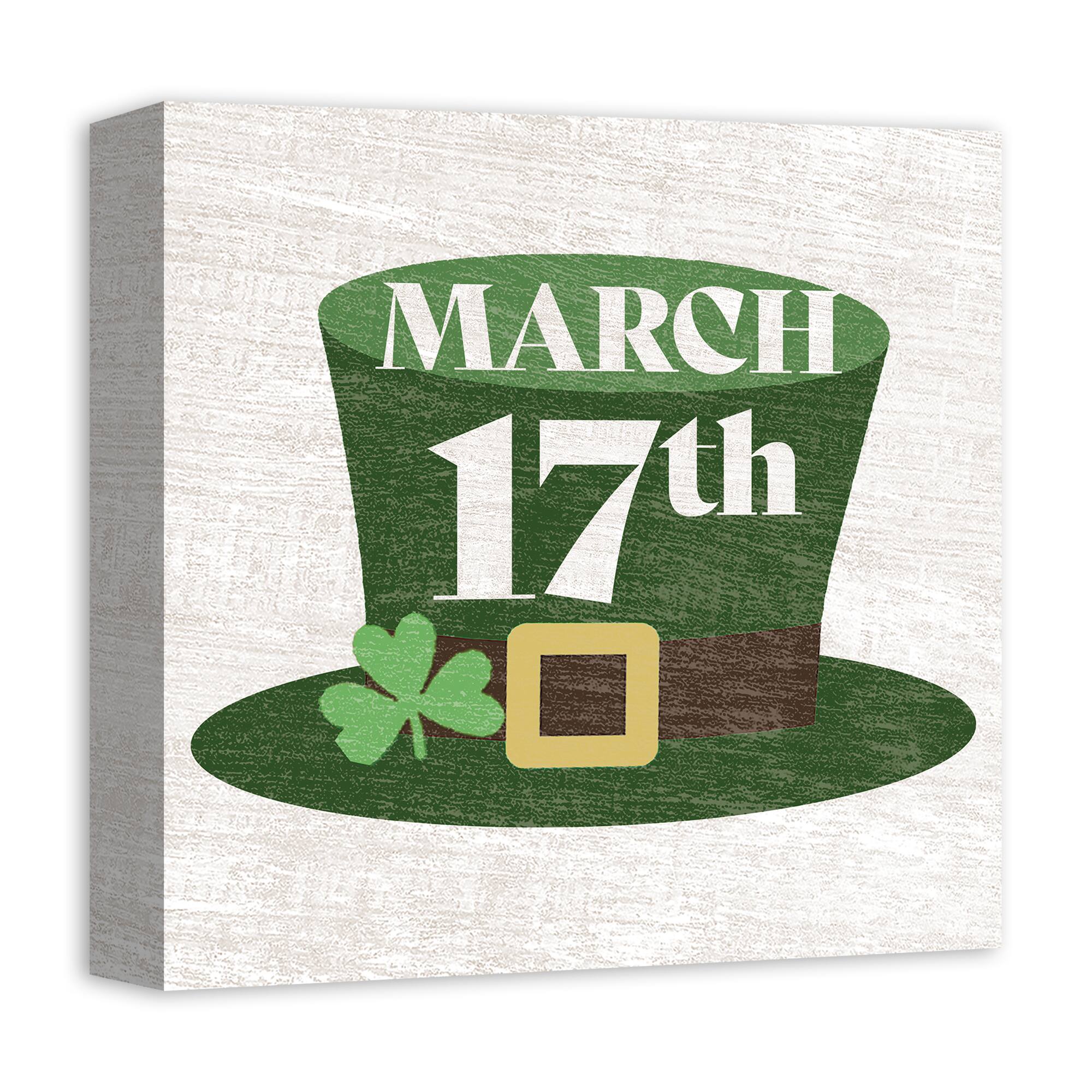 March 17th Top Hat Canvas Wall Art