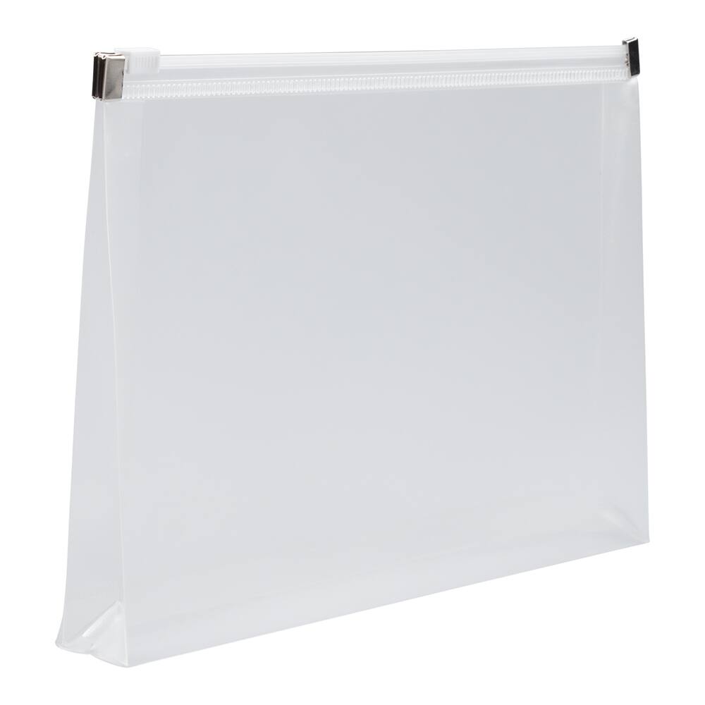 JAM Paper 4.5" x 6.5" Clear Plastic Zip Closure Envelopes, 12ct.