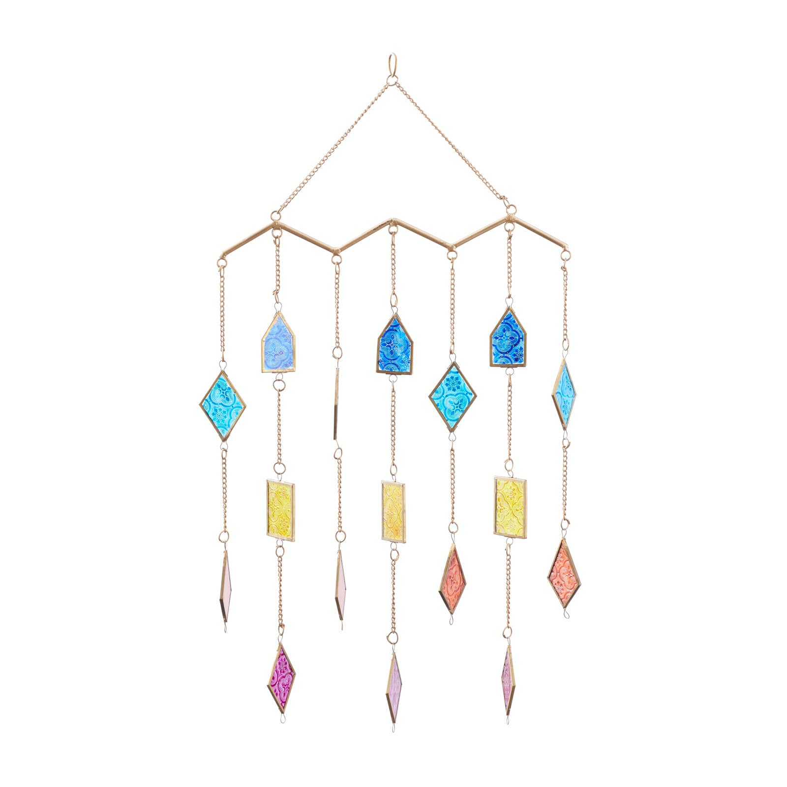 The Novogratz Multi Metal Contemporary Windchime, 29&#x22; x 17&#x22; x 2&#x22;