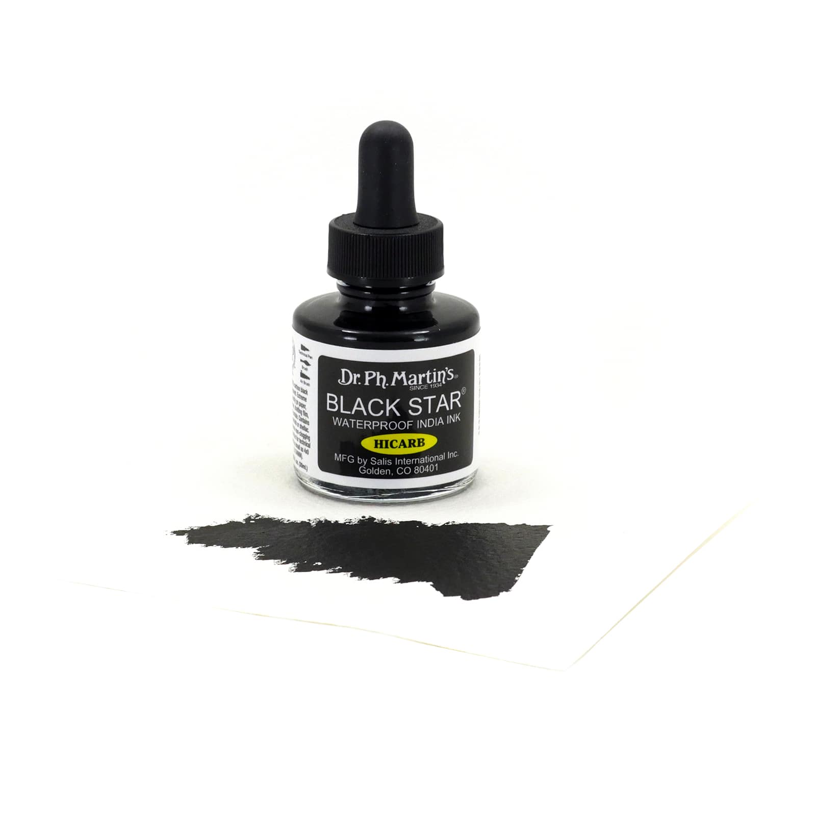 Dr. Ph. Martin&#x27;s&#xAE; Black Star&#xAE; Waterproof India Ink, Hicarb