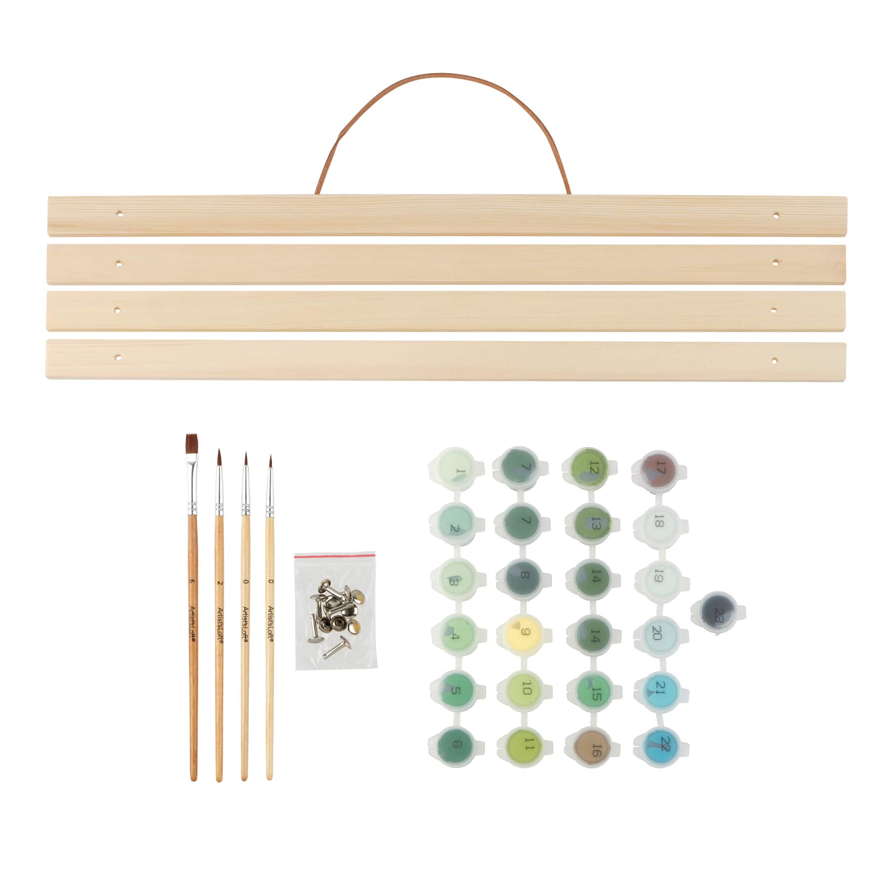 16" x 20" Water Lily Pond Paint-by-Number Kit with Wood Display Hanger by Artist's Loft®