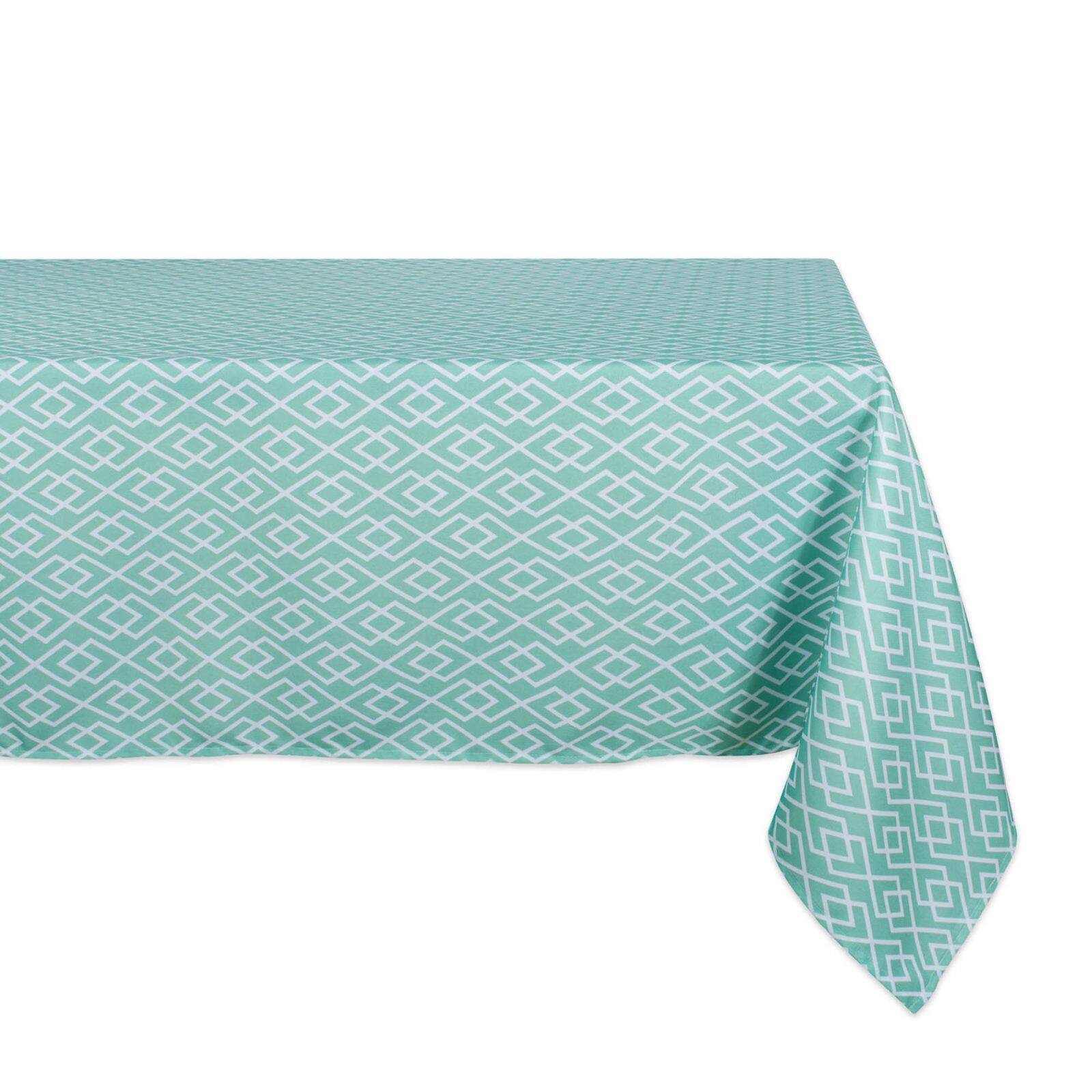 DII® 84" Aqua Diamond Outdoor Tablecloth