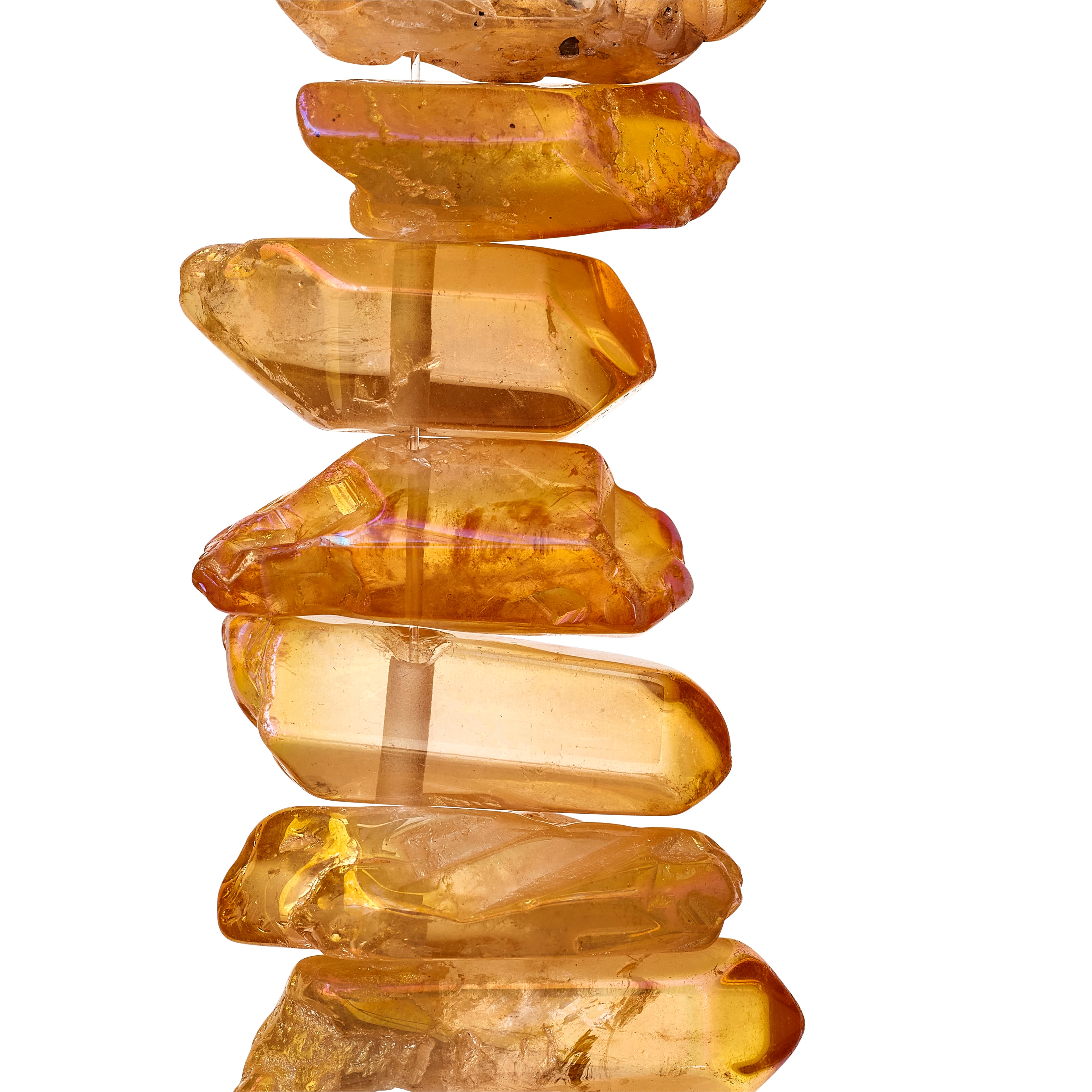 12 Pack: Amber Crystals Nugget Beads by Bead Landing™