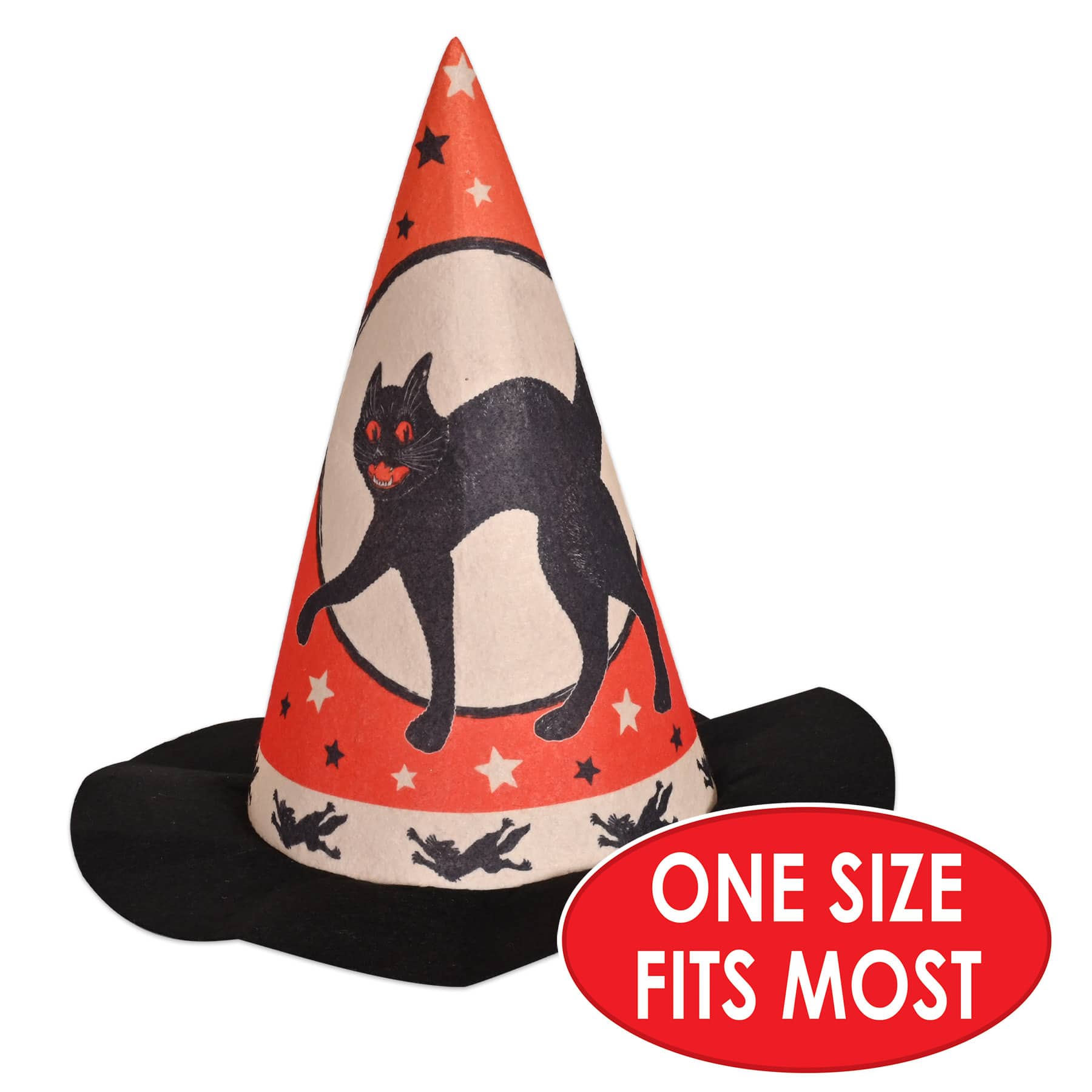 Beistle Vintage Halloween Felt Witch Hats, 3ct.