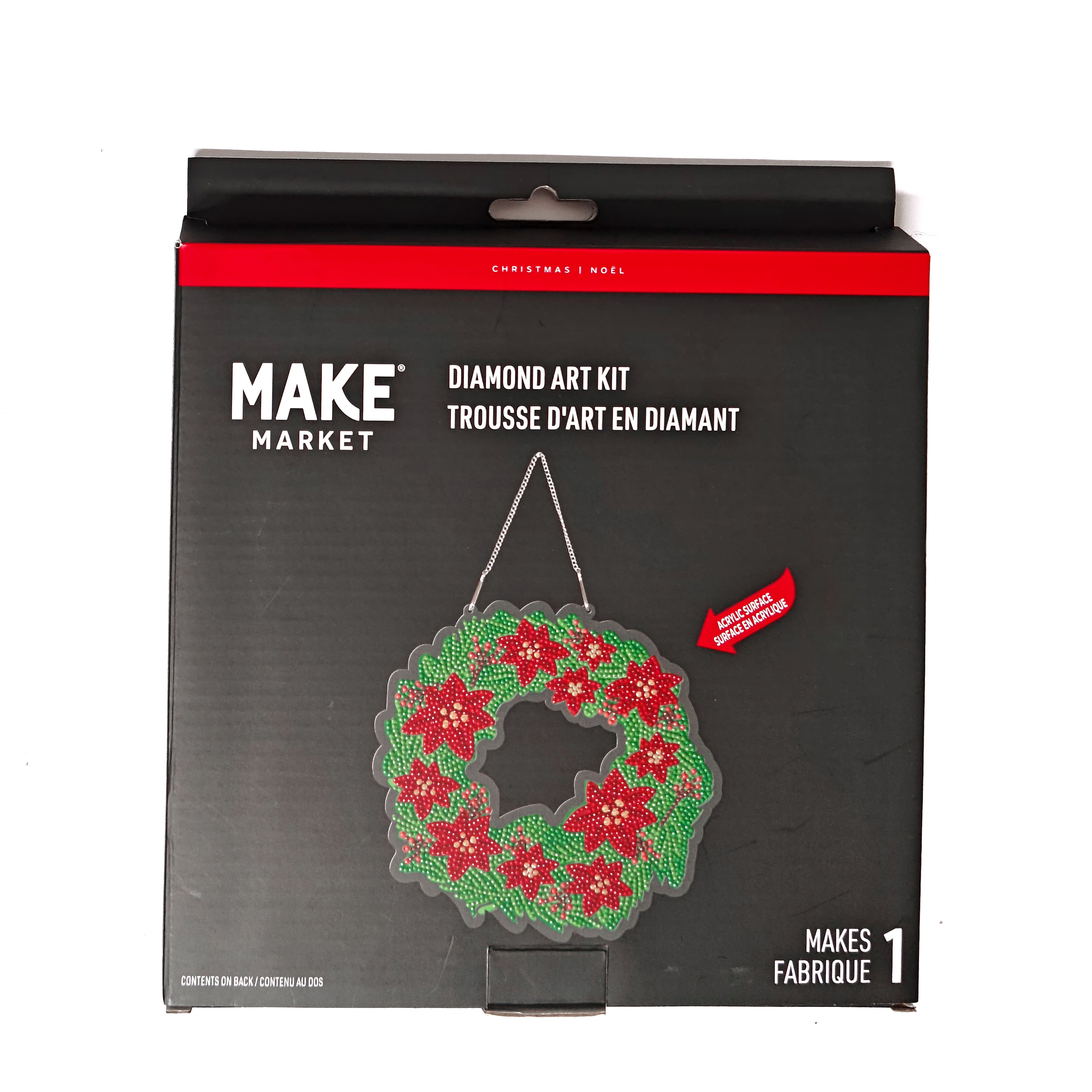 8&#x22; Poinsettia Wreath Diamond Art Kit by Make Market&#xAE;
