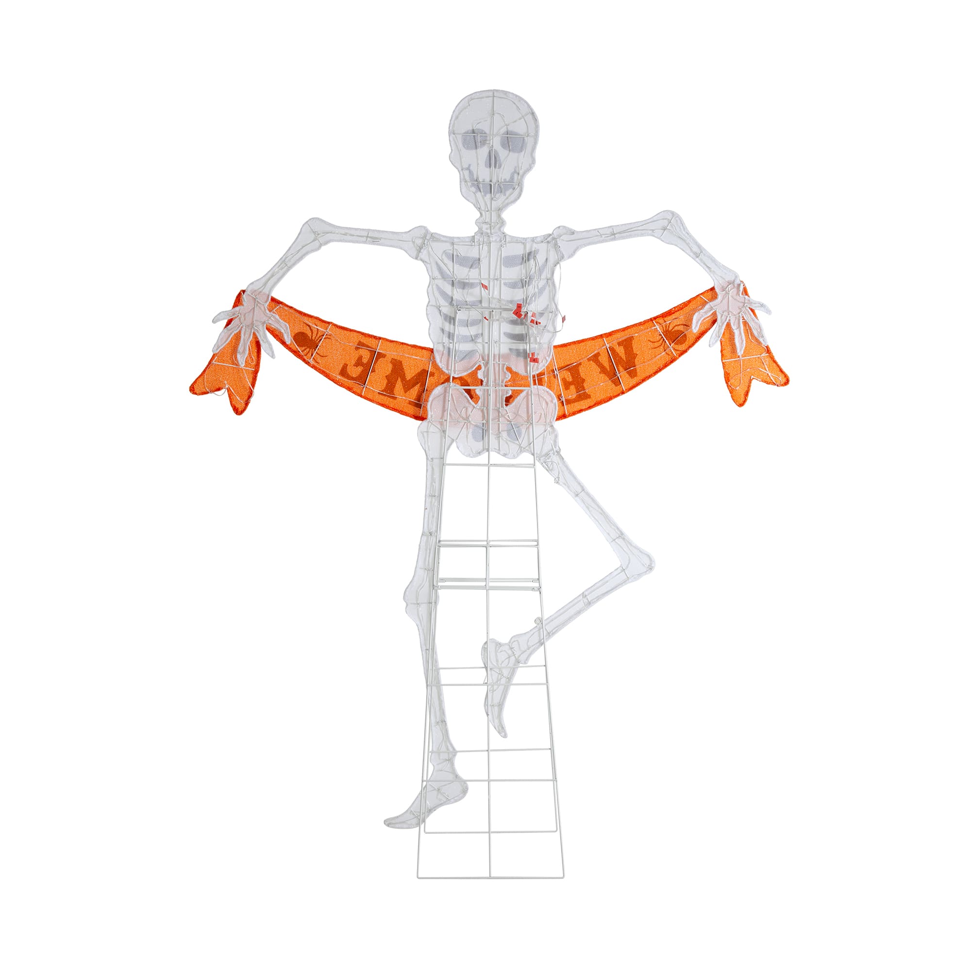 Glitzhome&#xAE; 86.25&#x22;H Lighted Halloween 2.5D Skeleton Outdoor Decor