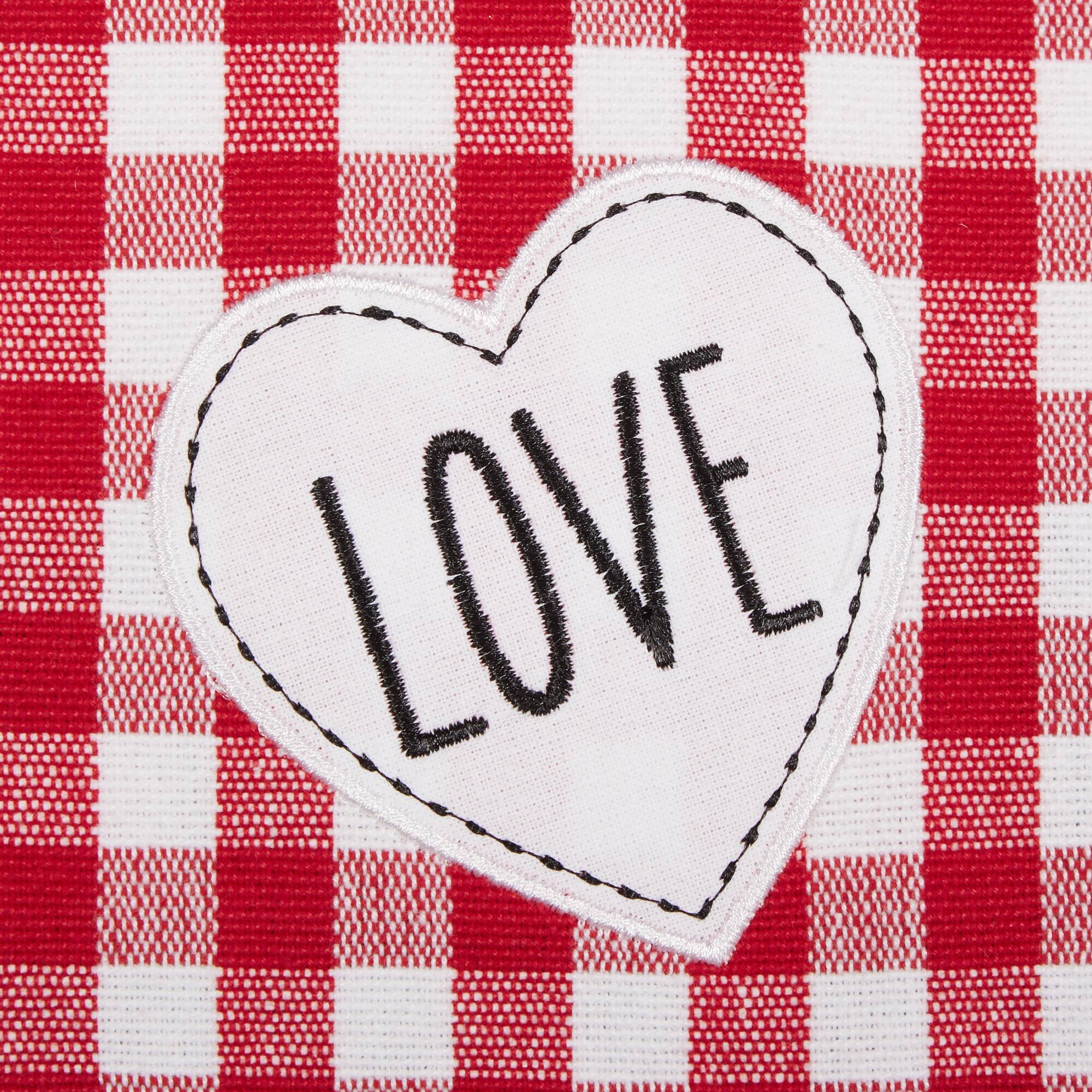 DII&#xAE; Love and Xoxo Checkers Embellished Placemats (Set of 4)