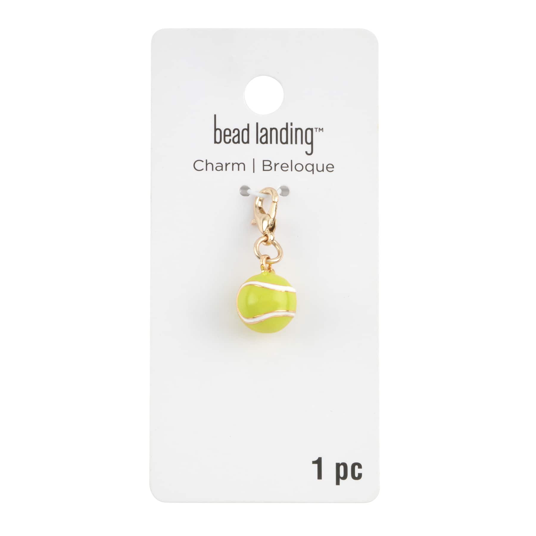 12 Pack: Tennis Ball Charm by Bead Landing™