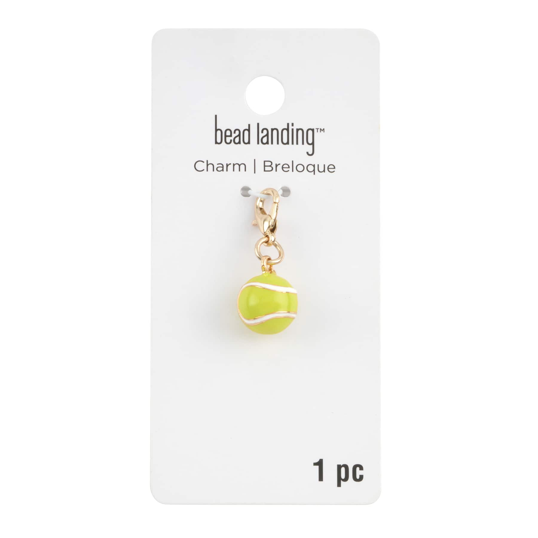 12 Pack: Tennis Ball Charm by Bead Landing&#x2122;