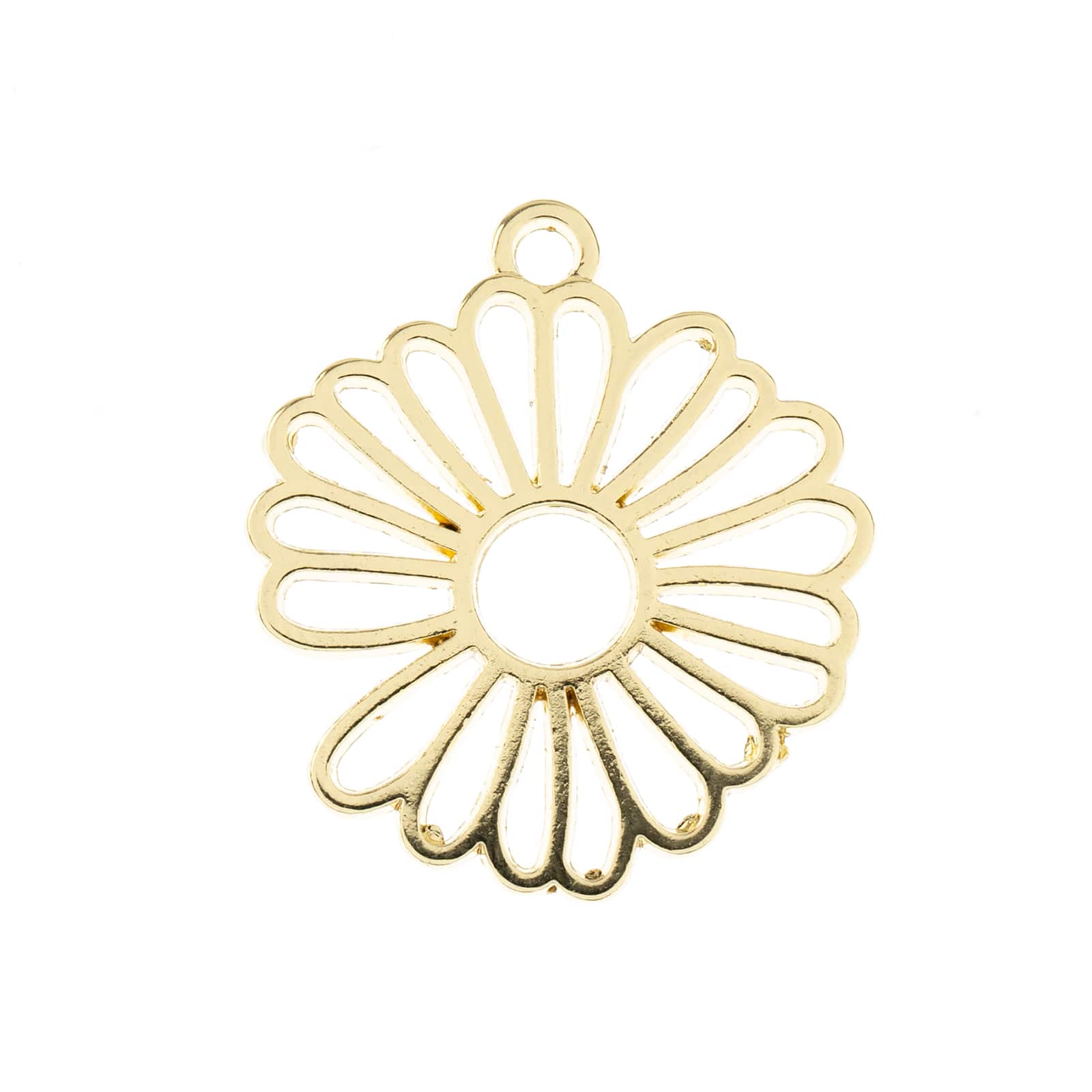 John Bead Beadwork Findings Gold Flower Pendants