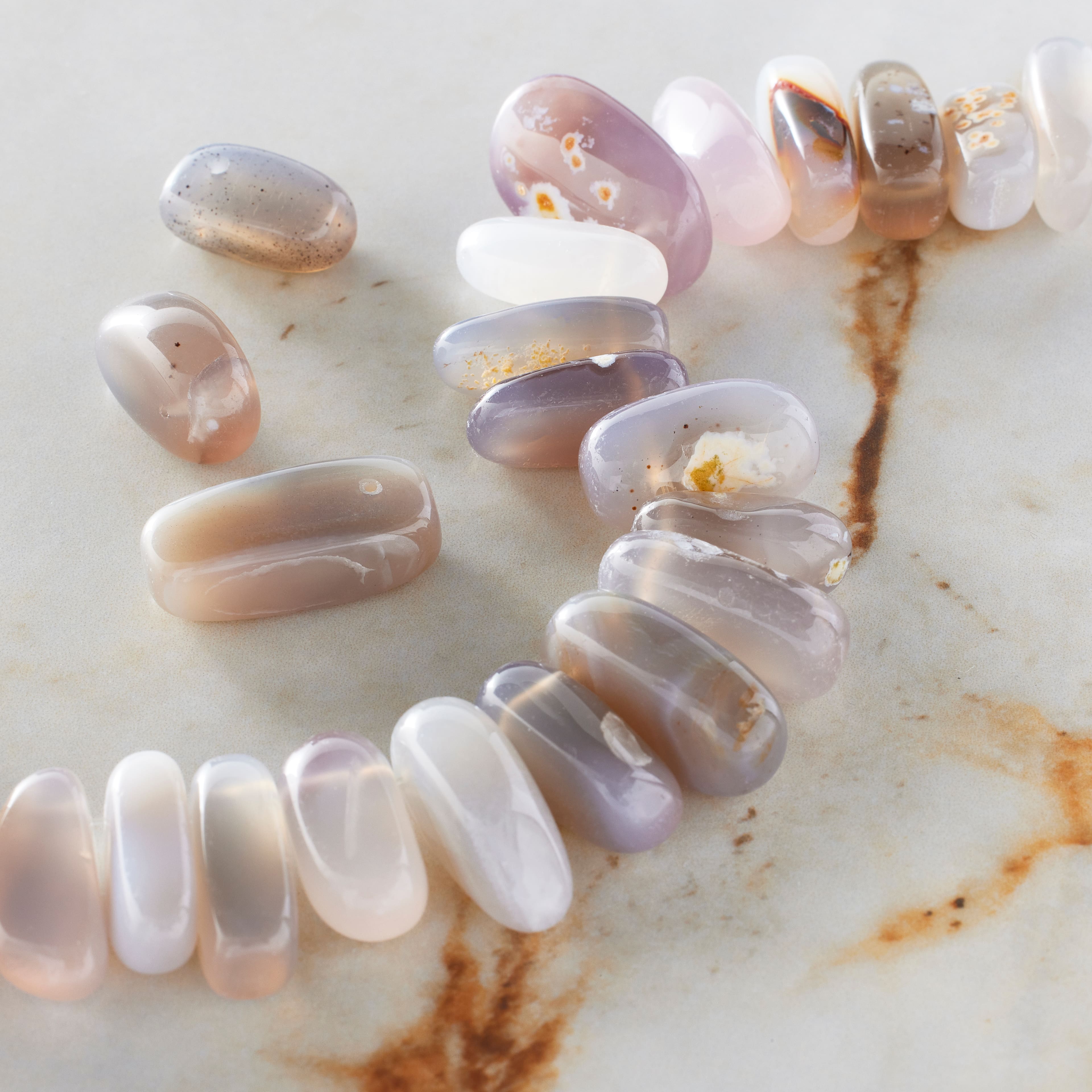 12 Pack: Natural Agate Chip Beads by Bead Landing™